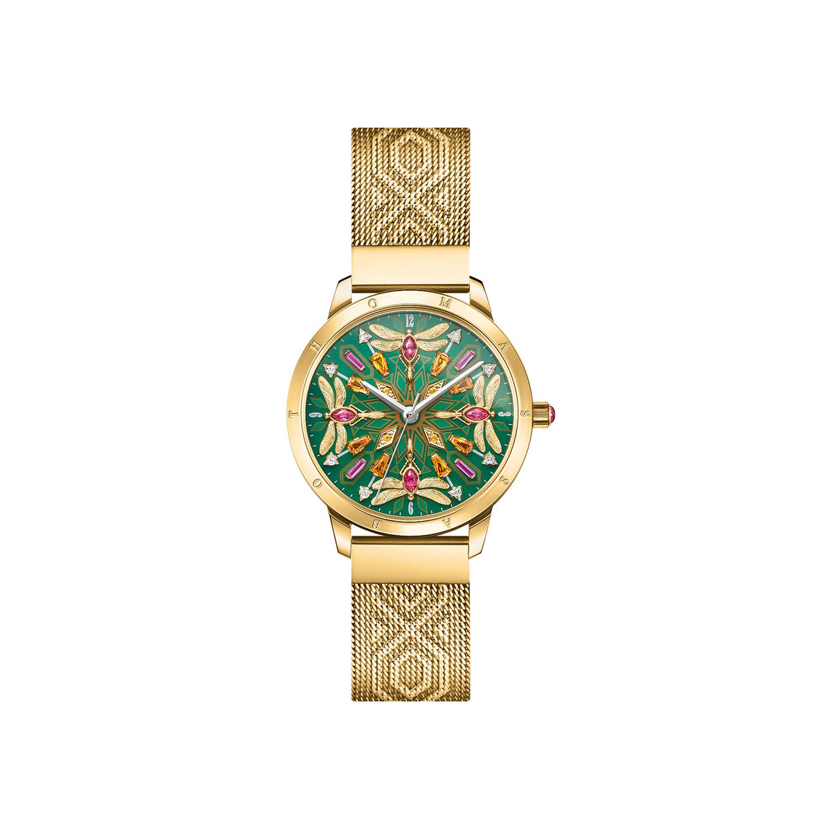 THOMAS SABO Reloj Analógico para Mujeres de Cuarzo con Correa en Acero Inoxidable WA0369-264-211-33 mm