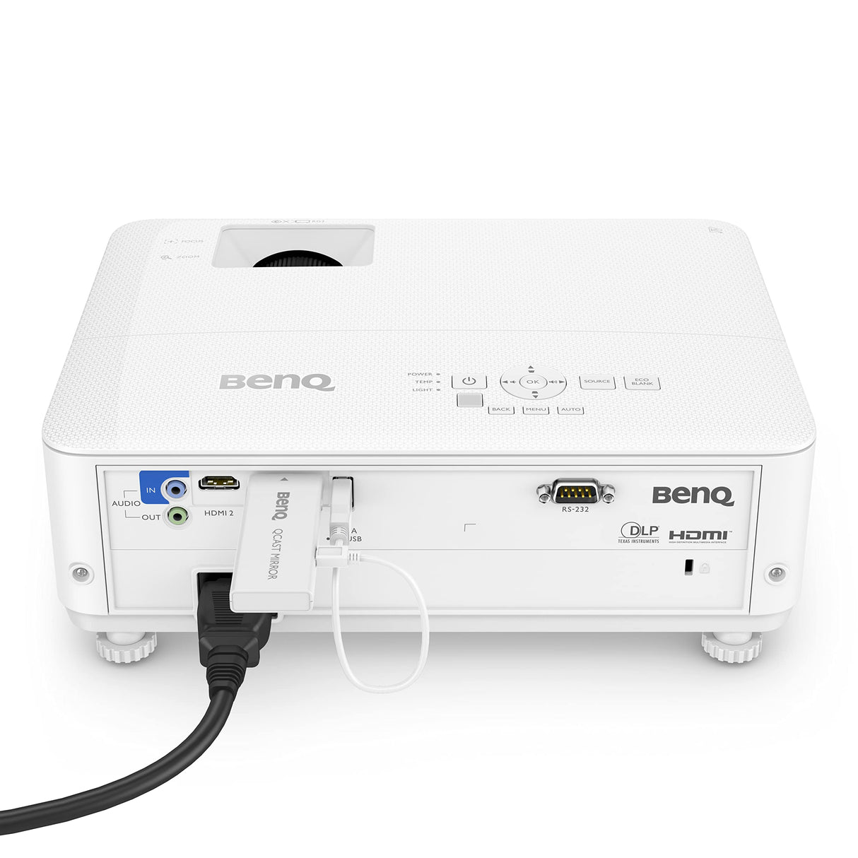BenQ TH585P 1080p DLP Proyector Gaming 3500 LM ANSI, Baja latencia, Modo de Juego Mejorado, 95% Rec.709, HDMI, 3D, Altavoz 10W, corrección Trapezoidal automática, Desplazamiento Digital de la Lente
