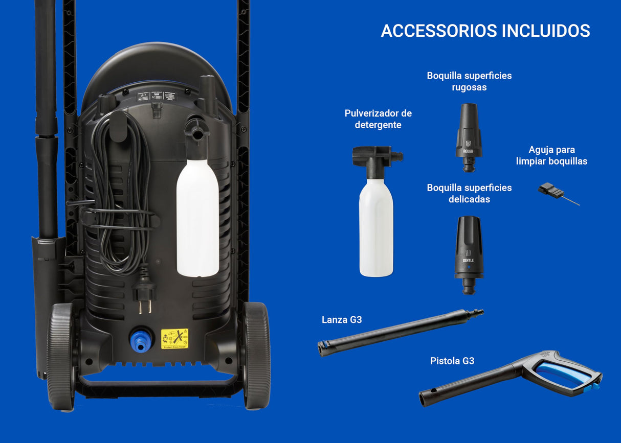 Nilfisk Hidrolimpiadora de Alta Presión Core 140 Bares con PowerControl - Limpiadora para Jardín, Patios y Coches (1800 W)