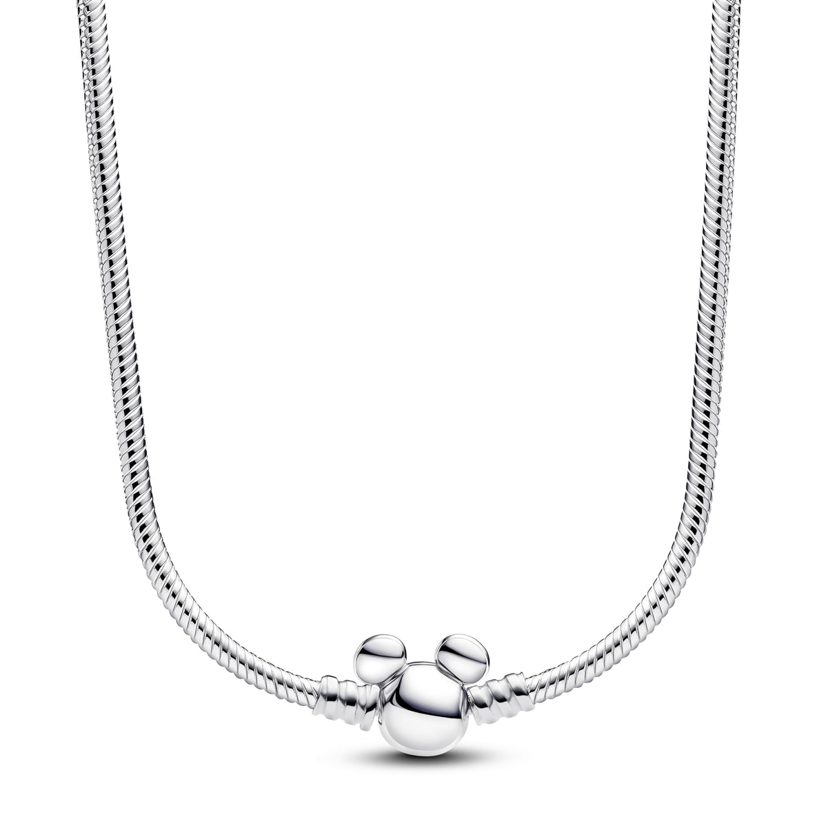 PANDORA Moments Disney 393529C00-45 Collier Maille Serpent en Argent Sterling Compatible Moments Charms, Taille : 45 cm, 45 cm, Argent Sterling, Pas de gemme