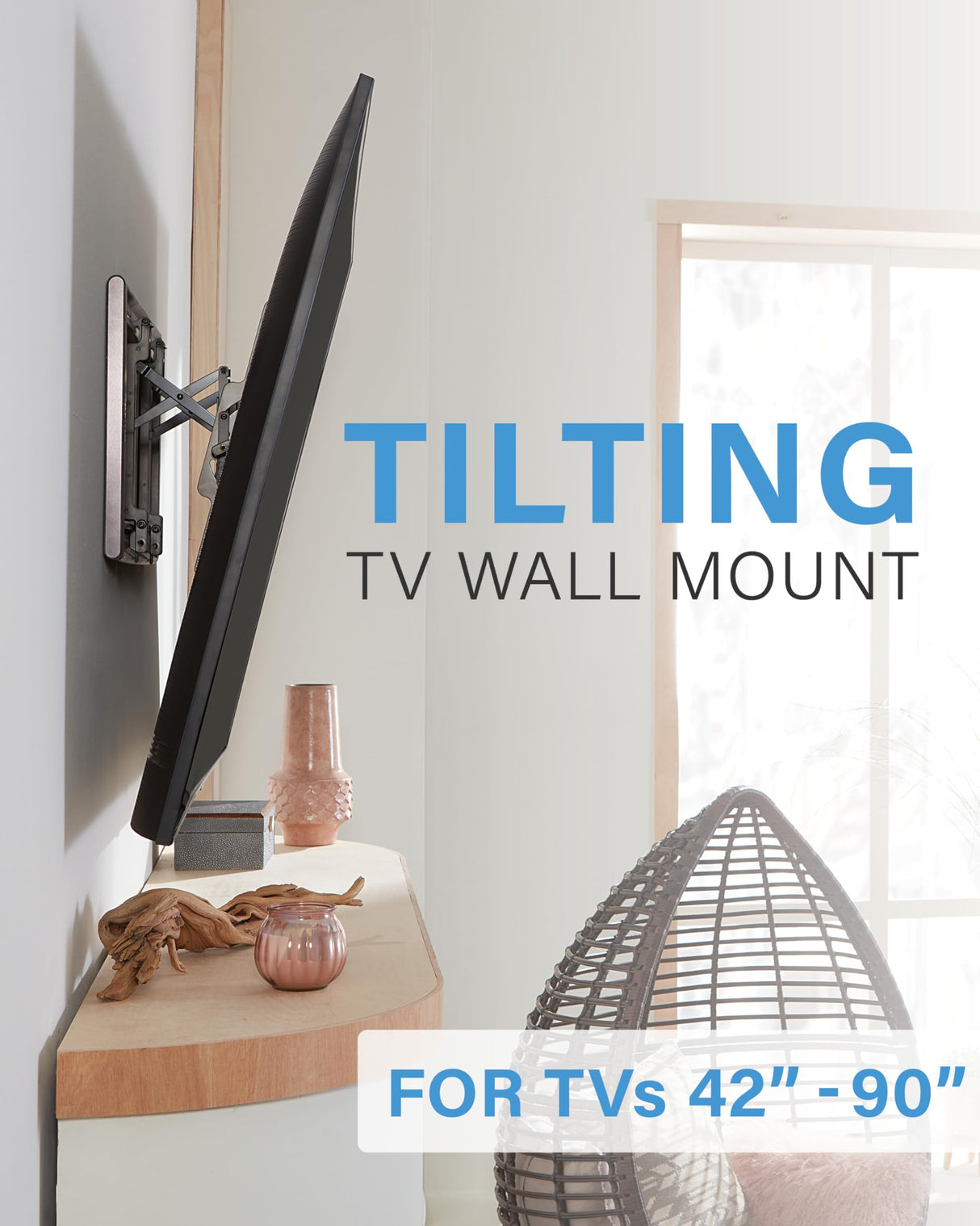 Sanus VLT7-B2 - Soporte Giratorio para TV (42-90 Pulgadas), Color Negro