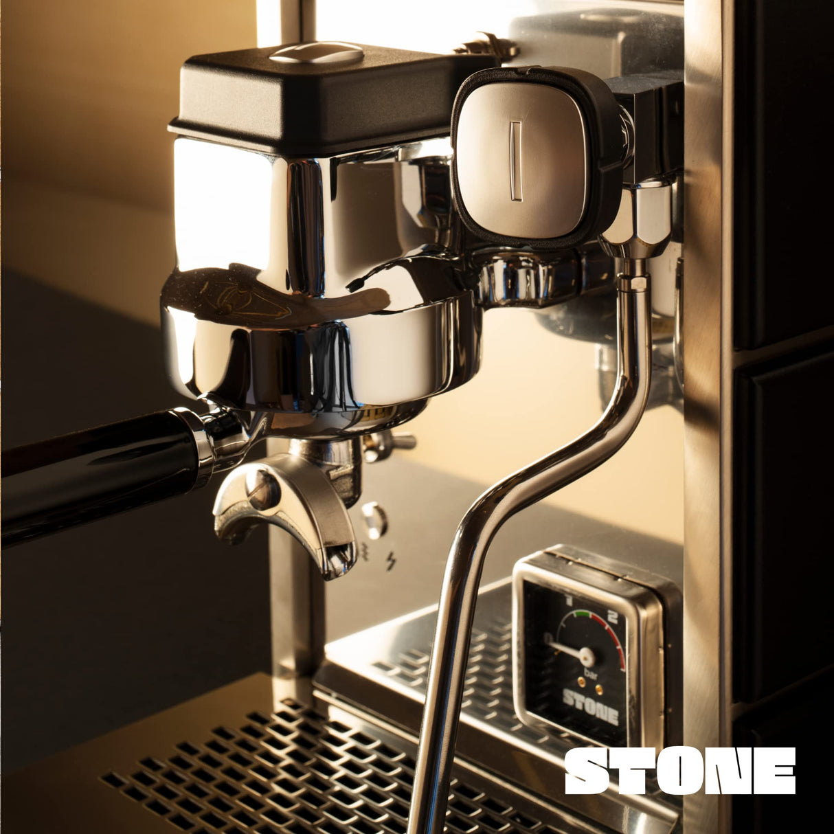 Stone Portafiltros para cafetera espresso, color negro
