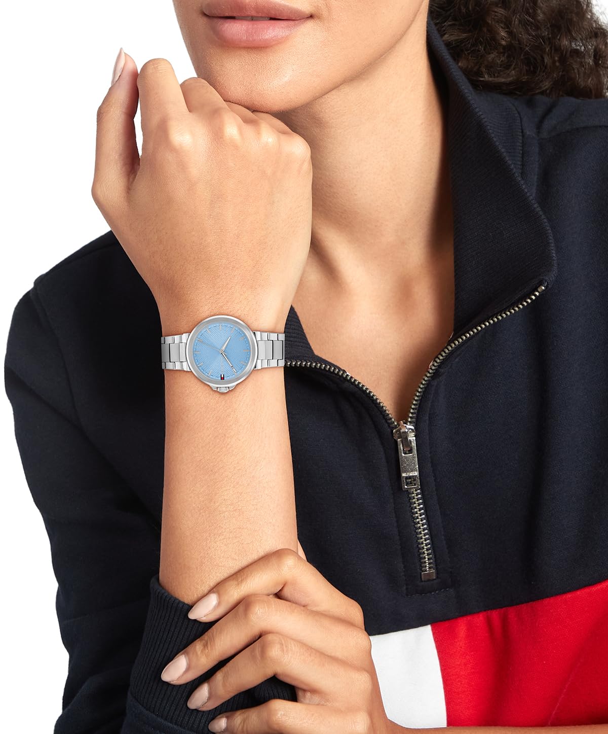 Tommy Hilfiger Reloj con Movimiento de Cuarzo de Tres Manecillas para Mujer con Correa de Acero Inoxidable Plateada - 1782777