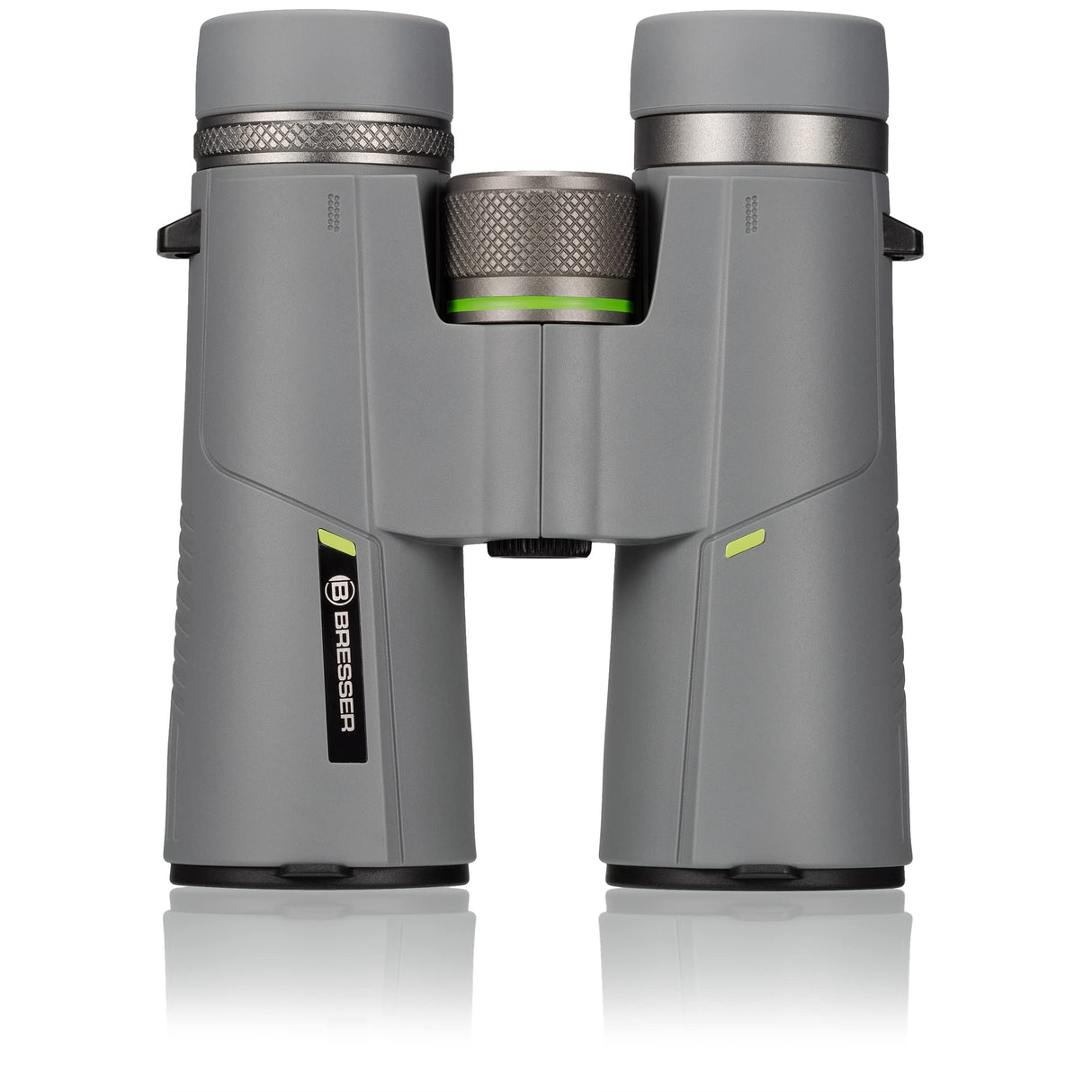 Bresser Prismáticos 10 x 42 Wave, Impermeables, con Cristal BAK-4, Tratamiento UR, oculares con Gafas, observación de la Naturaleza, Viajes y Senderismo, Gris
