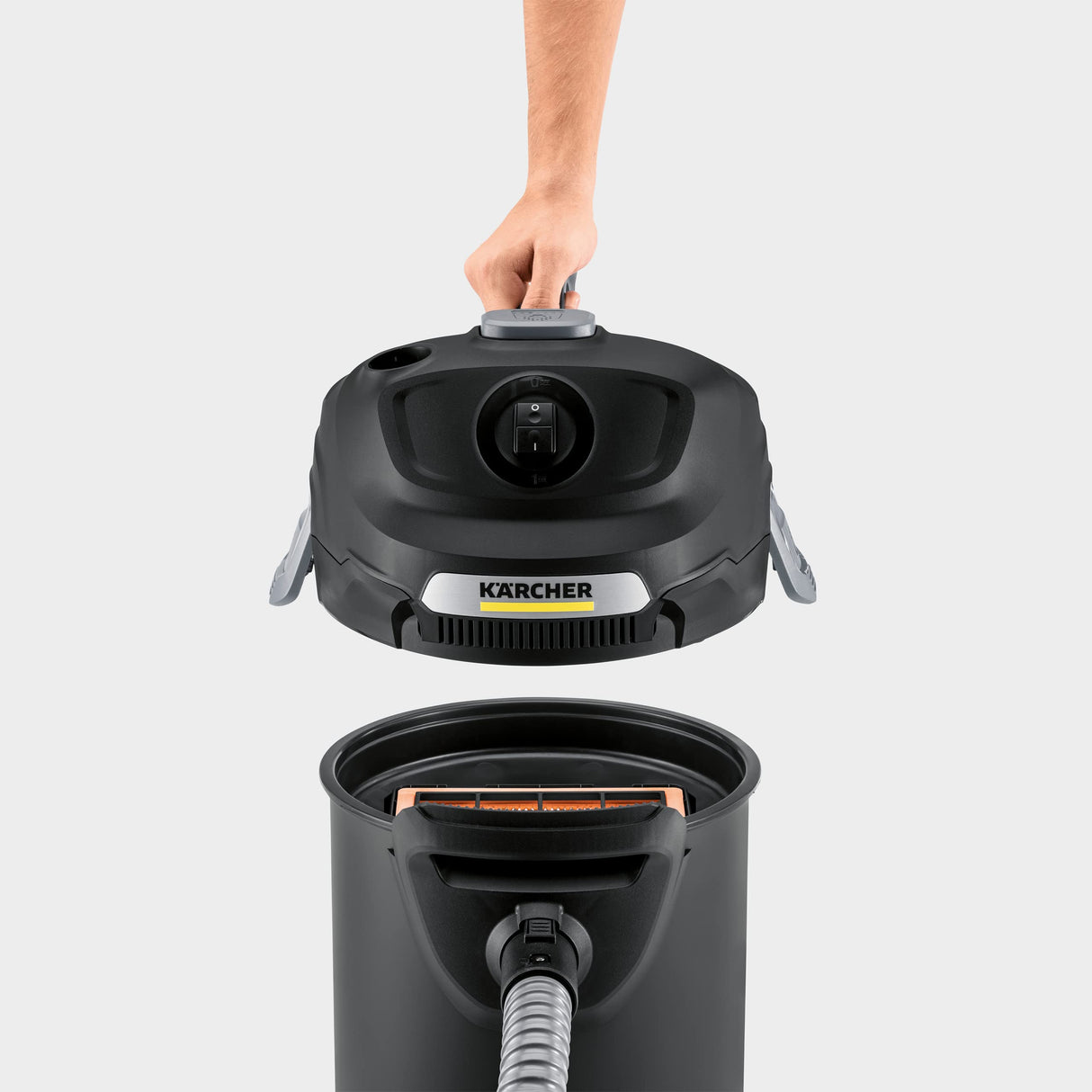 Kärcher AD 4 Premium Aspiradora de Cenizas, Metal plástico, Negro