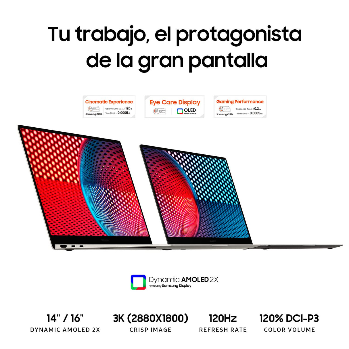 SAMSUNG Galaxy Book3 Pro - Portátil 14" WQXGA+ (Intel Core i7-1360P, 16GB RAM, 512GB SSD, Intel Iris Xe, Windows 11) Grafito - Teclado QWERTY español