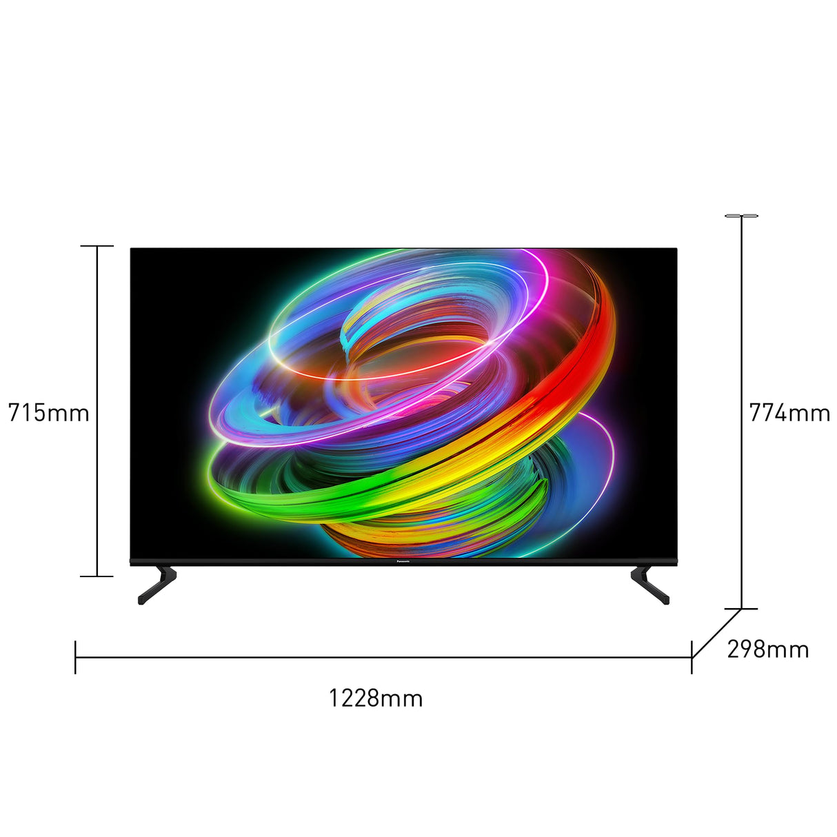 Panasonic TX-55MZ700E, Smart 2023 TV OLED 4K Ultra HD 55 Pulgadas, Alto Rango Dinámico (HDR), Dolby Atmos Dolby Vision, Android TV, Asistente de Google, Chromecast, Soporte de 2 Patas, Negro