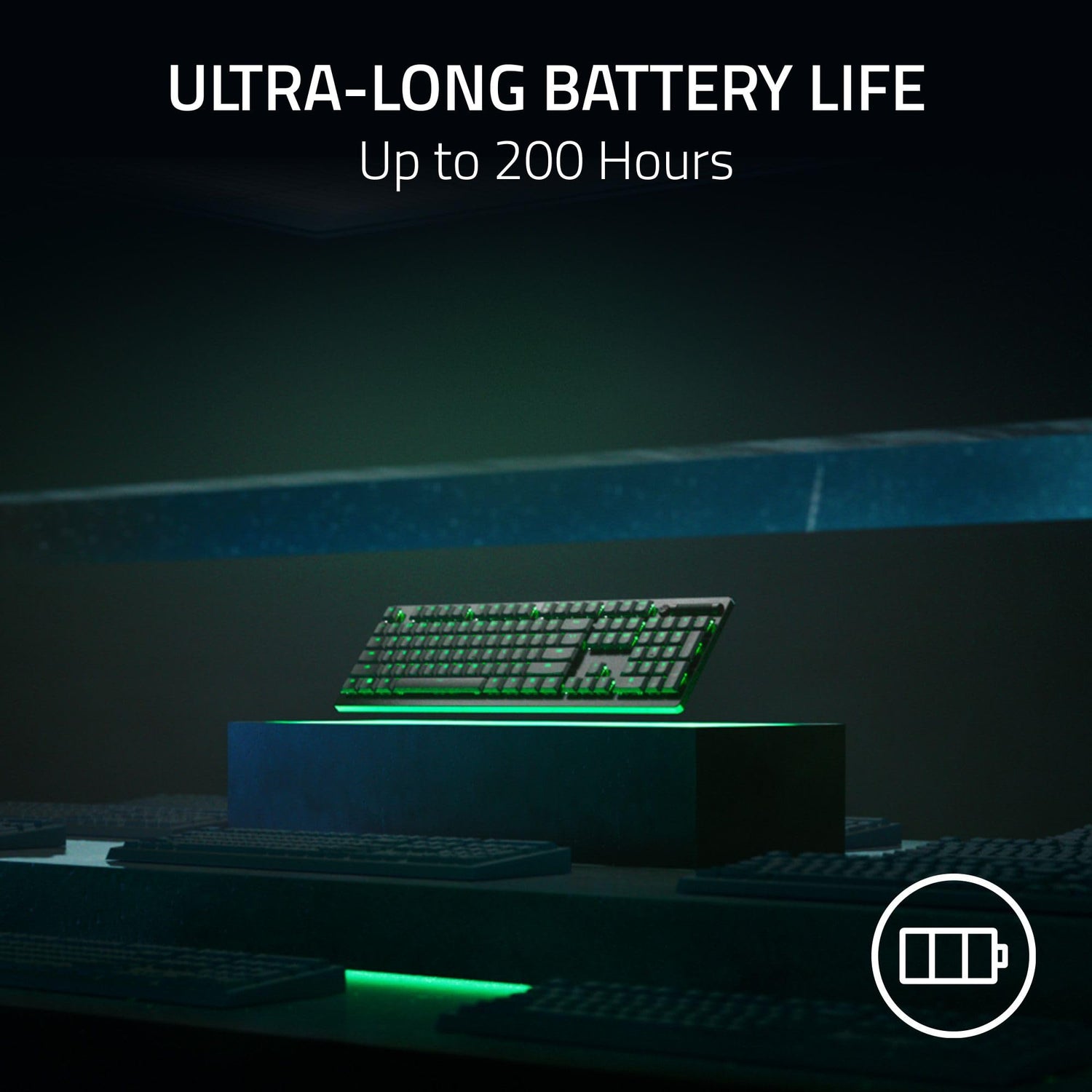Razer DeathStalker V2 Pro (Interruptor Rojo) - Teclado Óptico Inalámbrico para Juegos de Bajo Perfil (Interruptores Ópticos Lineales, HyperSpeed Inalámbrico, Bluetooth 5.0) Diseño US, Negro