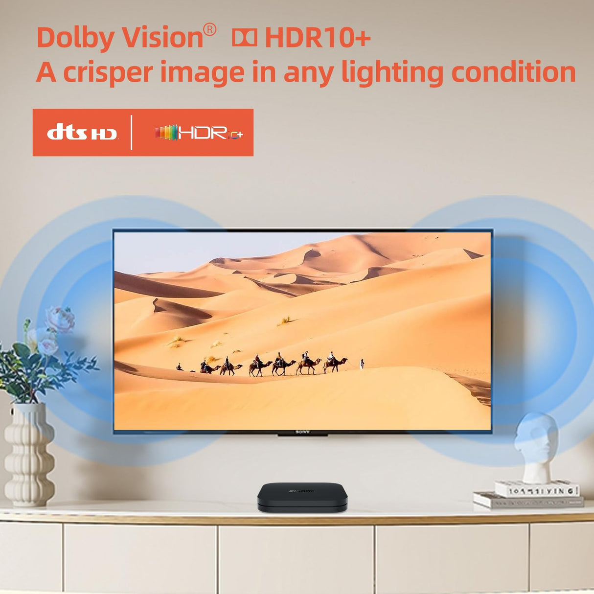 TIPOW 𝐍𝐮𝐞𝐯𝐨 Mi TV Box S (2nd Gen), 4K Ultra HD Streaming Media Player, 2GB RAM 8GB ROM Smart TV Box ROM con Mando a Distancia IR, Dolby Vision,HDR10+,DTS-HD,Proyección inalámbrica