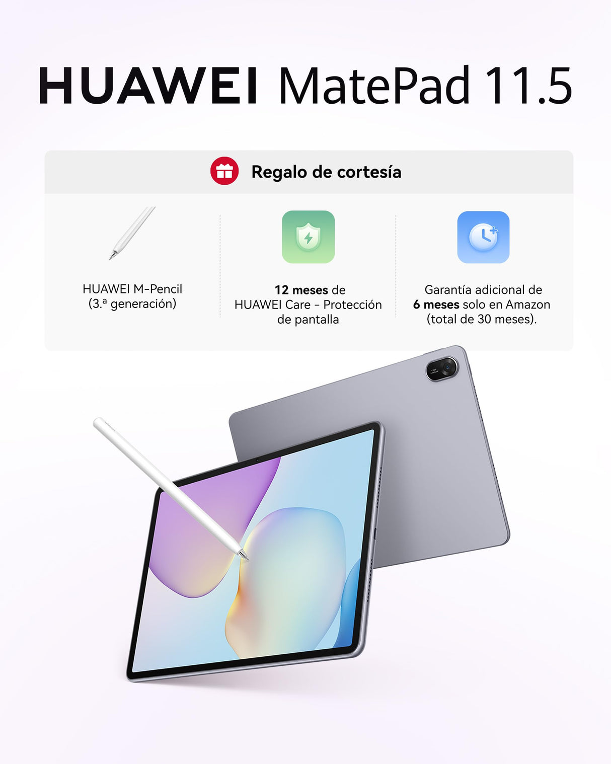 HUAWEI MatePad 11.5 2025 Tablet, Pantalla PaperMatte de 2,5K y 120 Hz Que Comodidad Visual, 8+256GB, Batería de 10 100 mAh, Supercharge de 40 W, Altavoces Cuádruples, M-Pencil