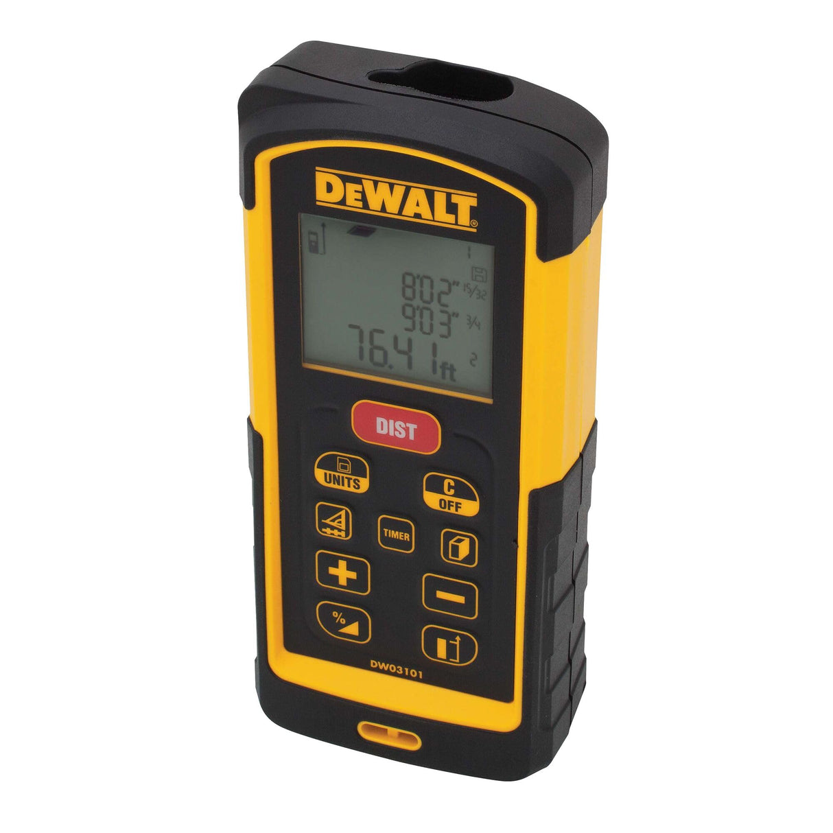 DEWALT DW03101-XJ - Medidor láser de distancias con alcance de 100 m