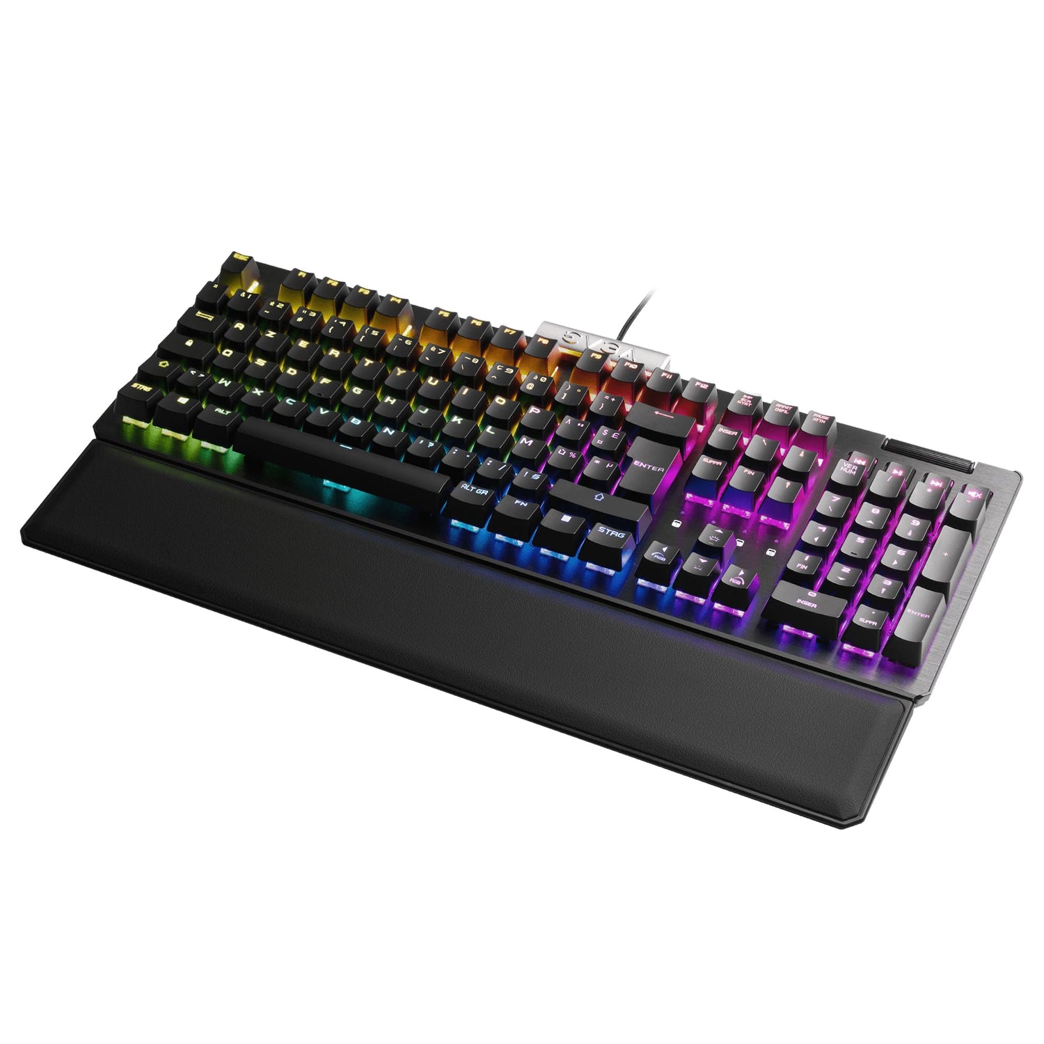 EVGA Z15 RGB Gaming Keyboard, RGB Backlit LED, Hot Swappable Mechanical Kailh Speed Silver Switches (Linear)