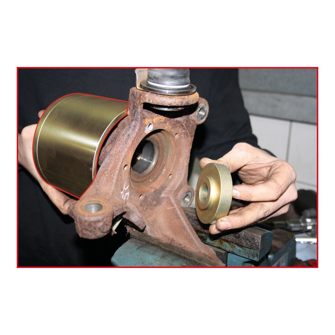 KS Tools 440.0125 Juego de rodamiento de rueda, delantero para Citroën / Fiat / Peugeot, 8 pzs