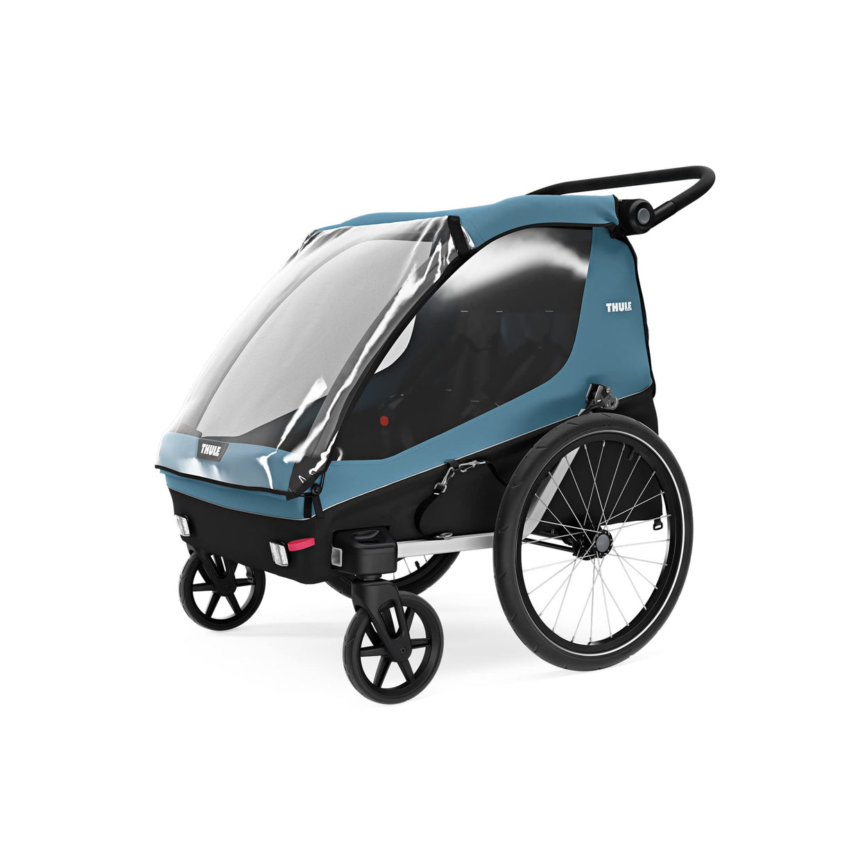 Thule, Courier, Remolque De 2 Plazas para Bicicletas, BLU, U, Admirador Unisex