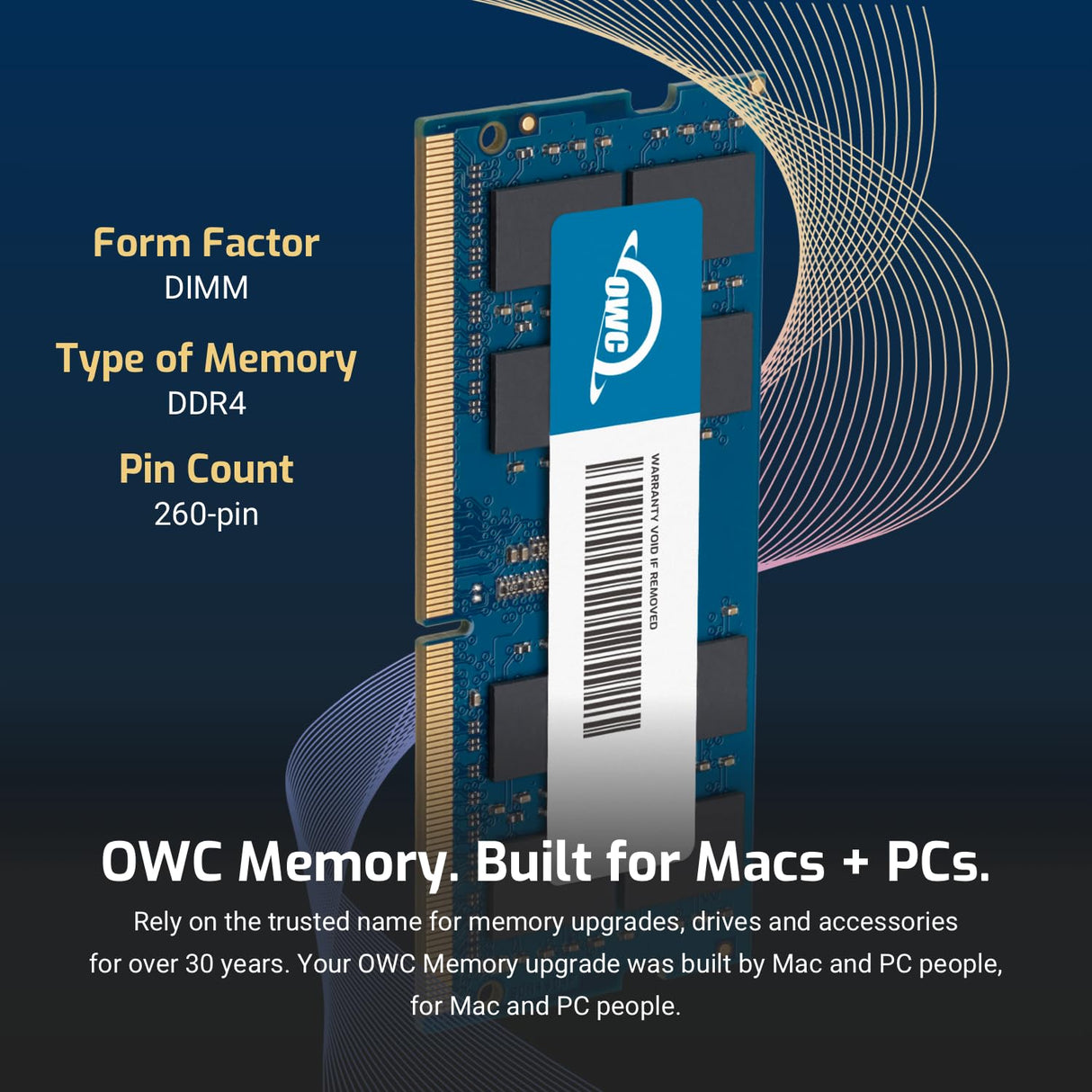 OWC - 64GB OWC Kit de actualización de Memoria - 4 x 16GB PC19200 DDR4 2400MHz SO-DIMMs para iMac 27" con Pantalla Retina 5K (Mid 2017) y PC compatibles