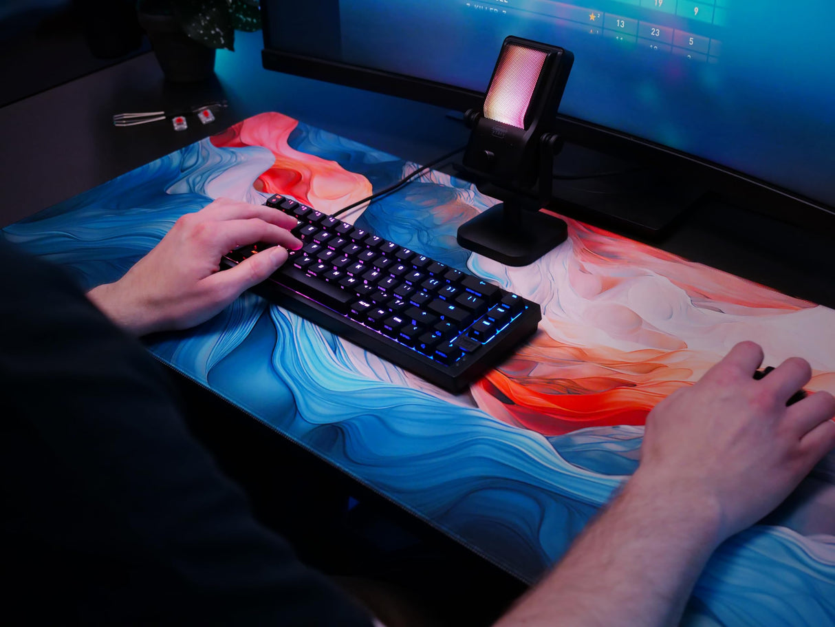 CHERRY XTRFY K5V2 Compact, Teclado Gaming Mecánico en Formato 65 %, Distribución de Teclado Inglés UK (QWERTY), Sistema Hot Swap, Switches CHERRY MX2A RED, Negro