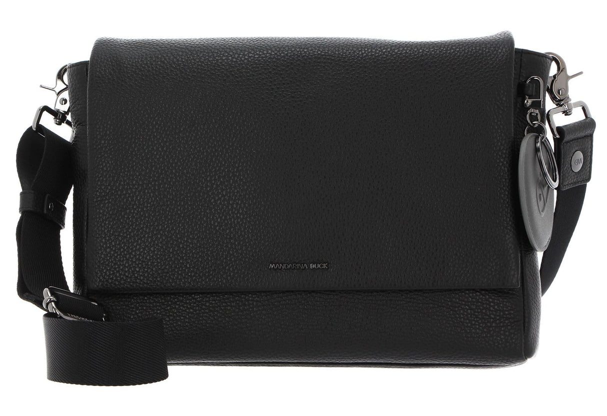Mandarina Duck - Bolso bandolera negro (negro) Mellow Leather P10fzt39 30 x 24,5 x 8,5 cm (largo x alto x ancho)