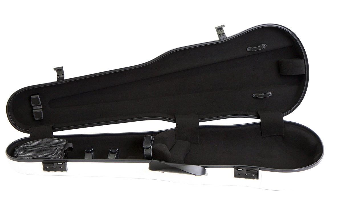 GEWA AIR 1.7 Estuche violín con forma blanco brillante, Made in Germany, con asa lateral