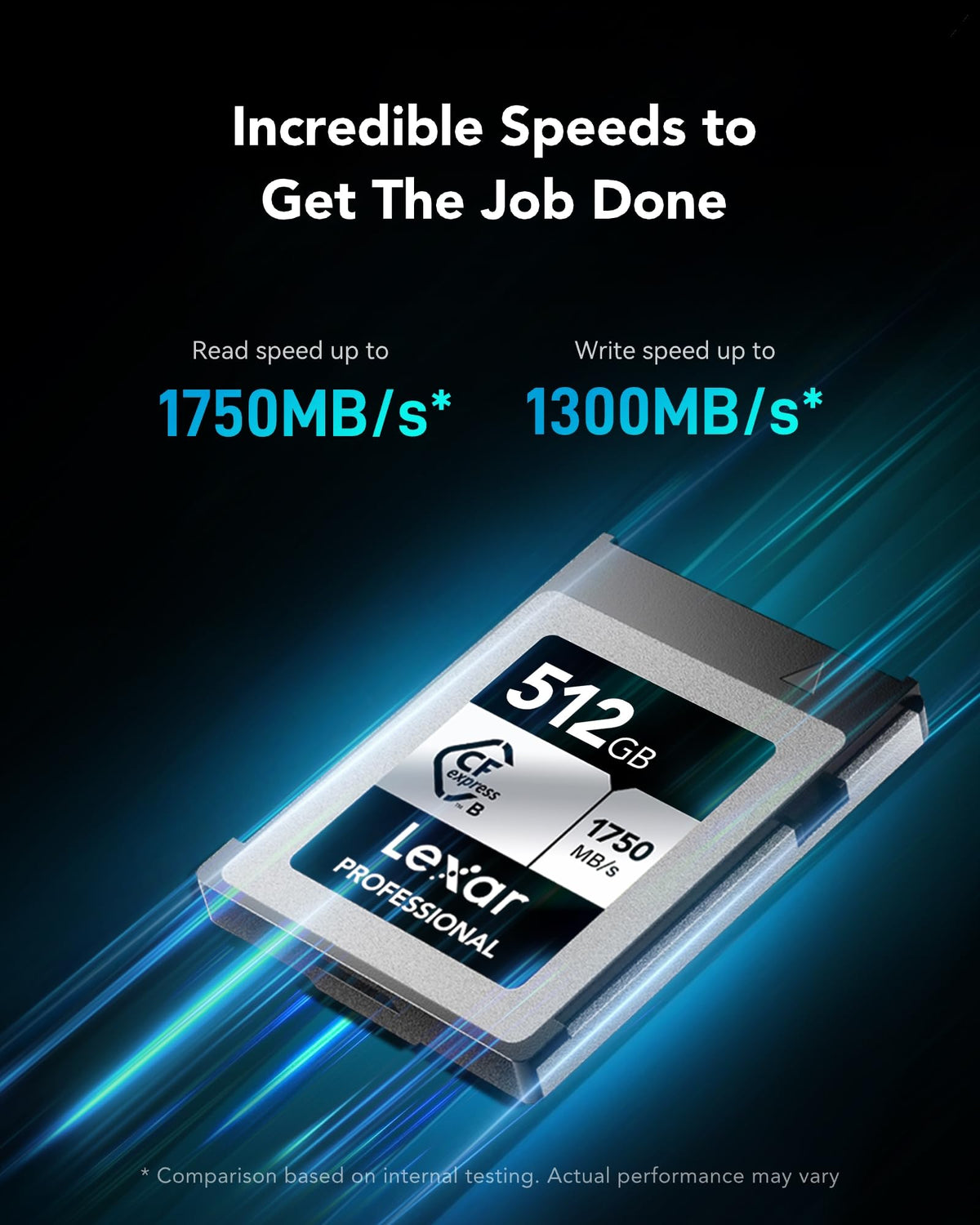 Lexar Professional Silver Series 512GB Tarjeta CFexpress Tipo B, Tarjeta CFe Lectura de hasta 1750 MB/s, Adopta PCIe Gen3x2, Tarjeta de Memoria CF Compatible con DSLR, cámara XQD (LCXEXSL512G-RNENG)