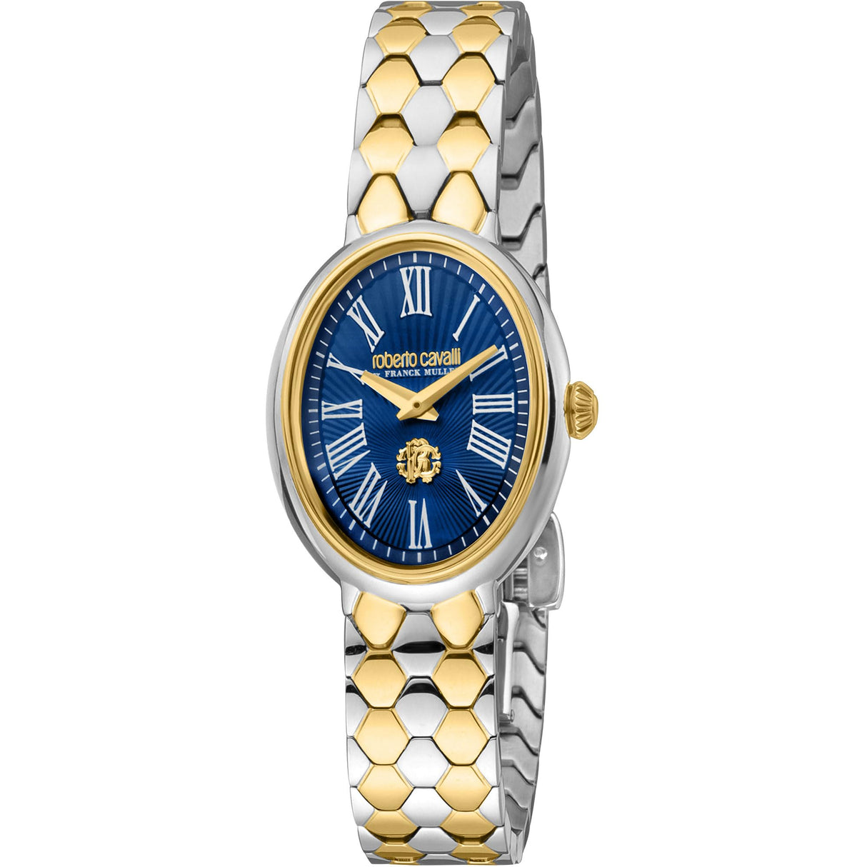 Roberto Cavalli by Franck Muller Reloj Analógico para Mujeres de Cuarzo con Correa en Acero Inoxidable RV1L196M0081