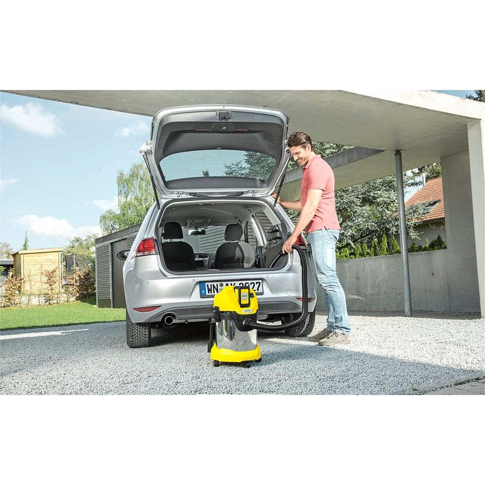 Kärcher 36 V Aspirador multiuso WD 3 Battery Premium, aspiración en seco y húmedo, filtro de cartucho, manguera: 2 m, capacidad: 17 l, potencia: 300 W, compatible con batería 36 V, batería no incl.