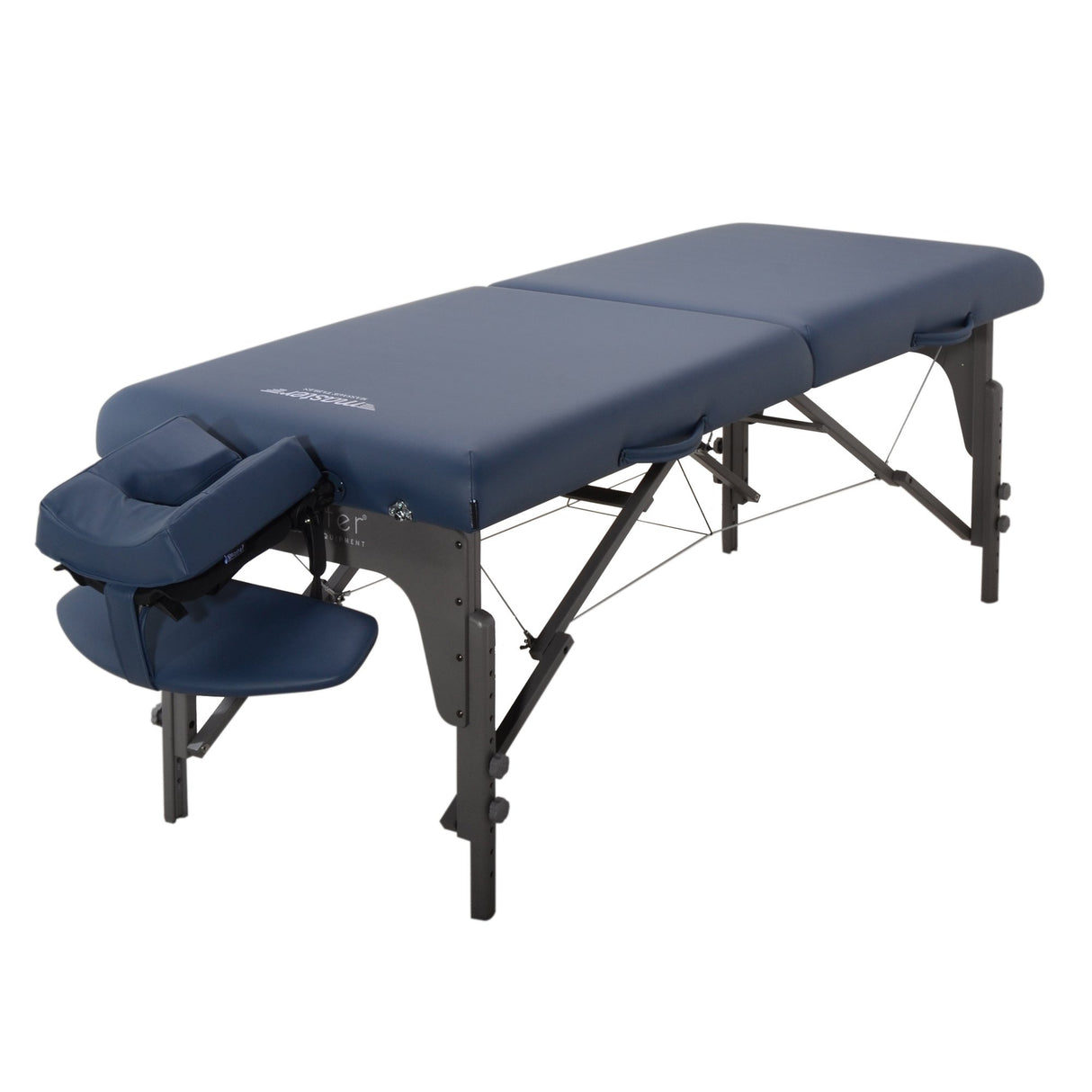 Master Massage Monclair - Camilla de masaje, reiki, plegable, de madera, 71 cm, color azul real