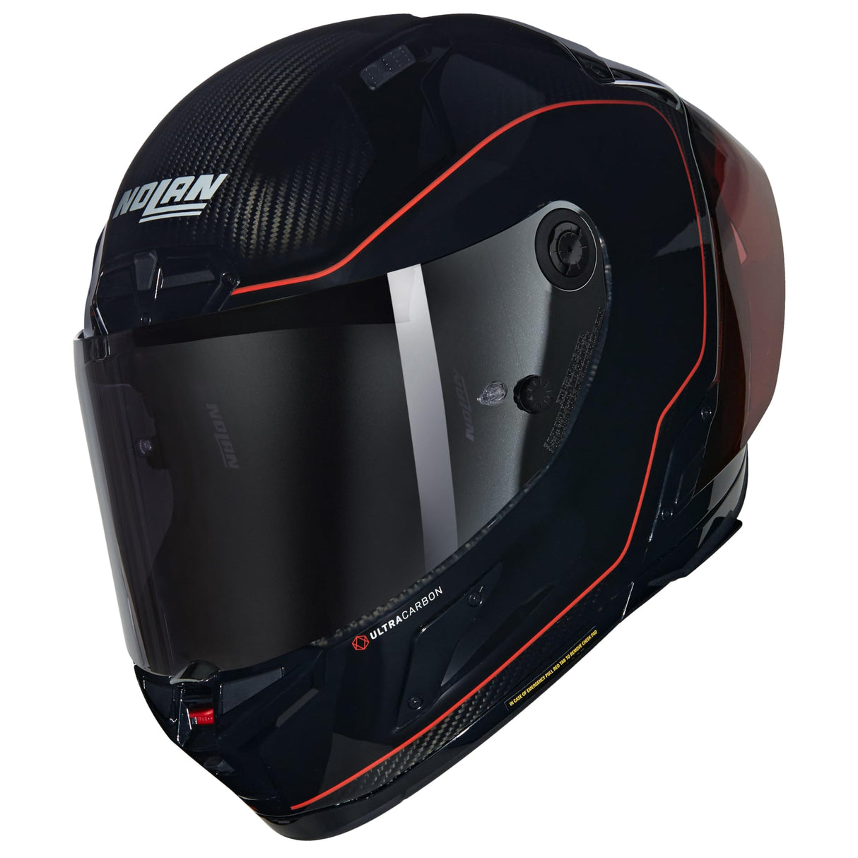 NOLAN Helmet X-804 RS ASSO DI PICCHE 342 L, Carbono/Negro/Rojo