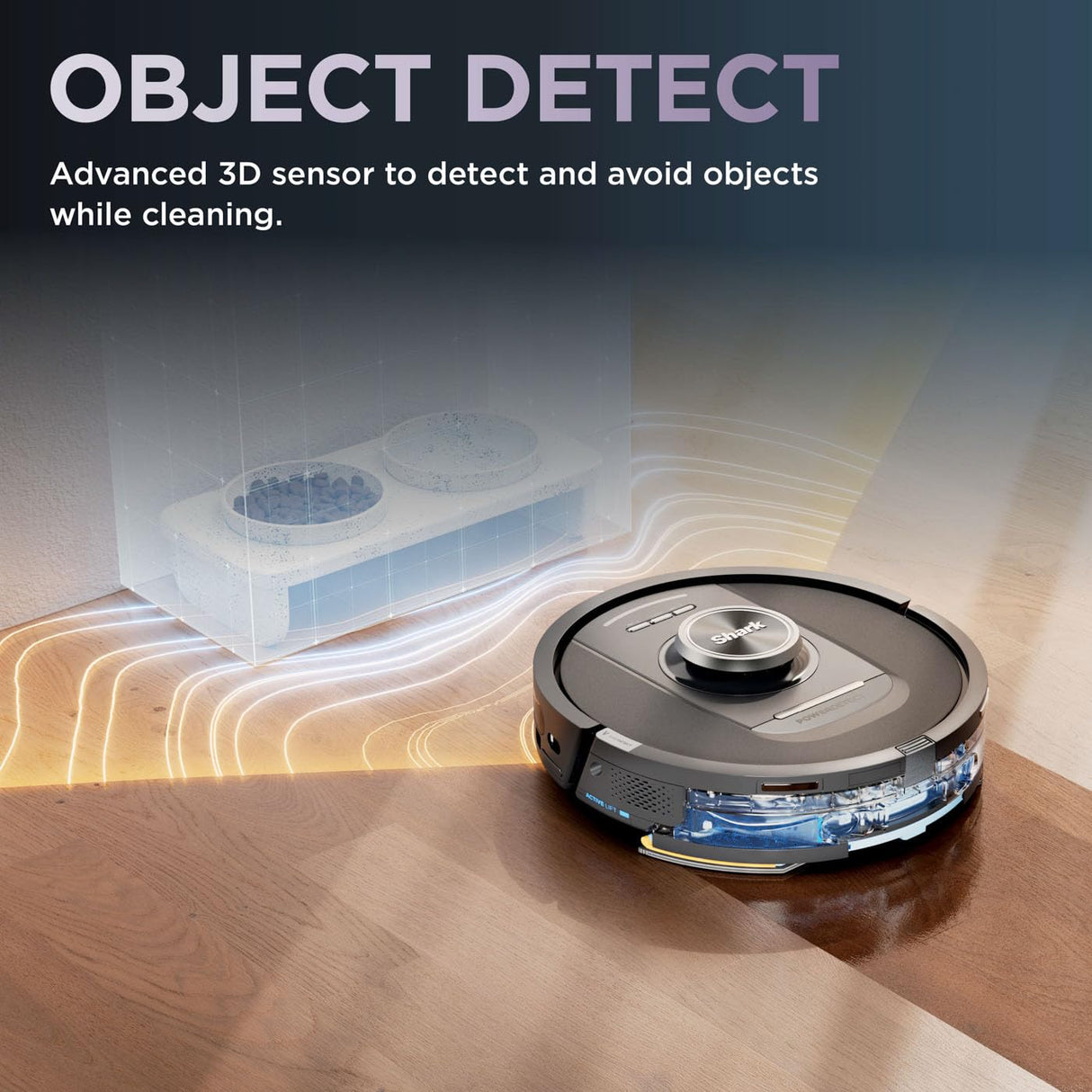 Shark PowerDetect Robot Aspirador y fregona 2 en 1, NeverTouch 30 días autovacía y autorecargable, con navegación 3D y LiDAR, NeverStuck Obstáculo Bypass, WiFi/App/Alexa, Negro RV2800YEUK