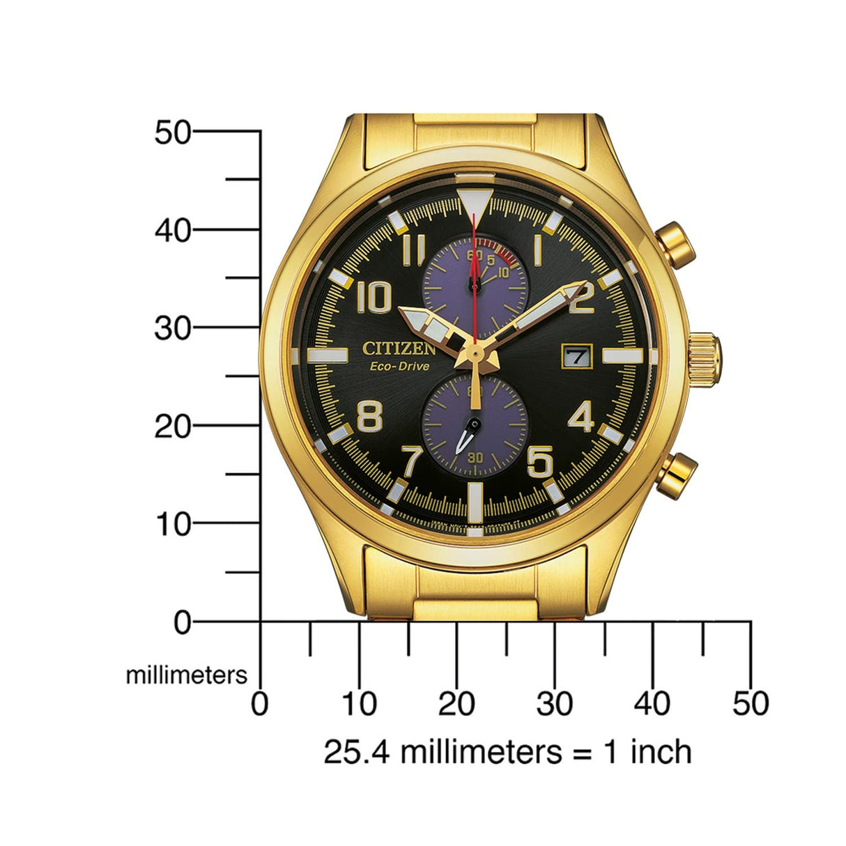 Citizen Reloj Cronógrafo para Hombres de Eco-Drive con Correa en Acero Inoxidable CA7022-87E