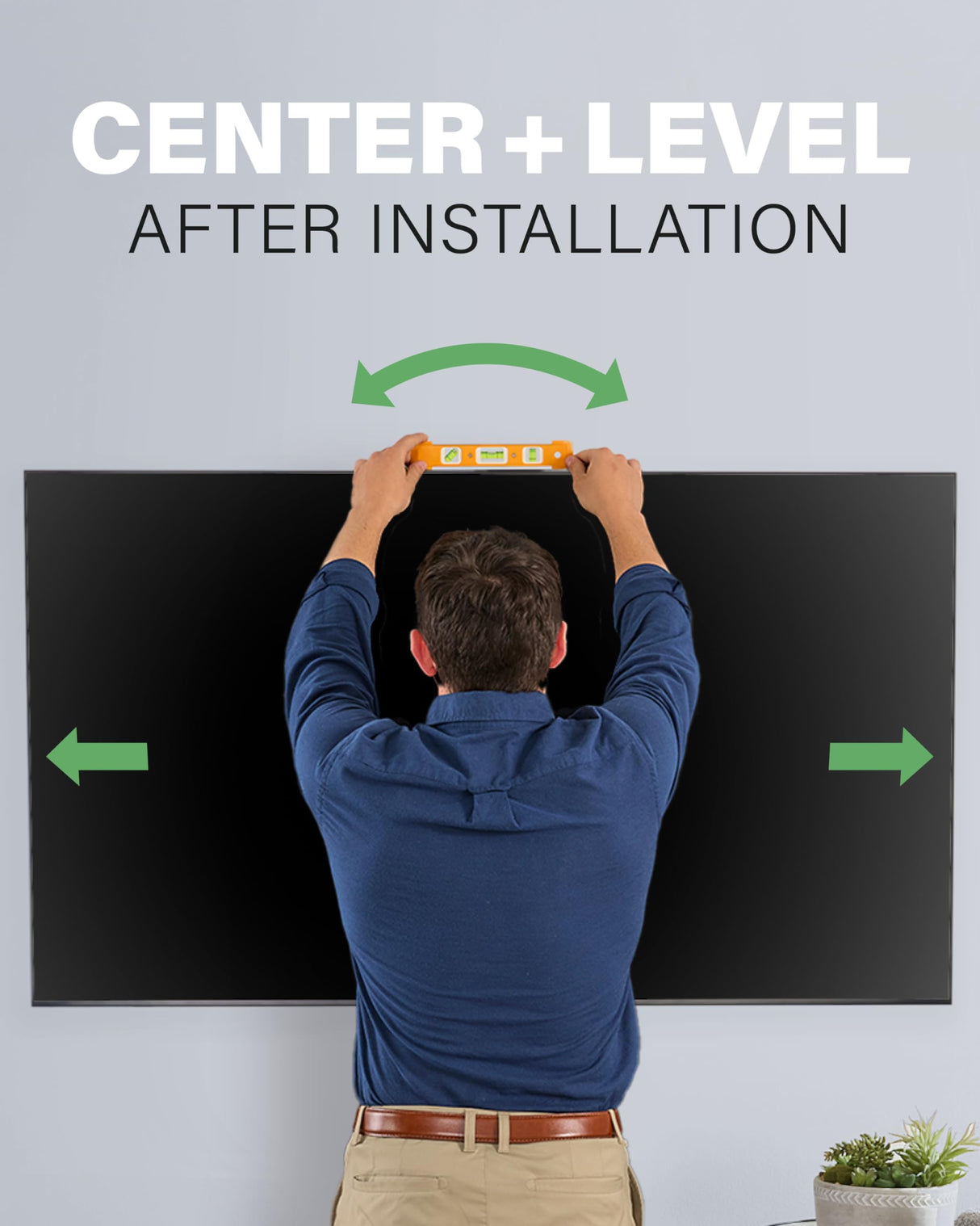SANUS Soporte de Pared Ajustable de Movimiento Completo para televisores de 42 a 90 Pulgadas - Eleva o Baja el televisor de 4 Pulgadas después de la instalación - Maximiza la compatibilidad con tu