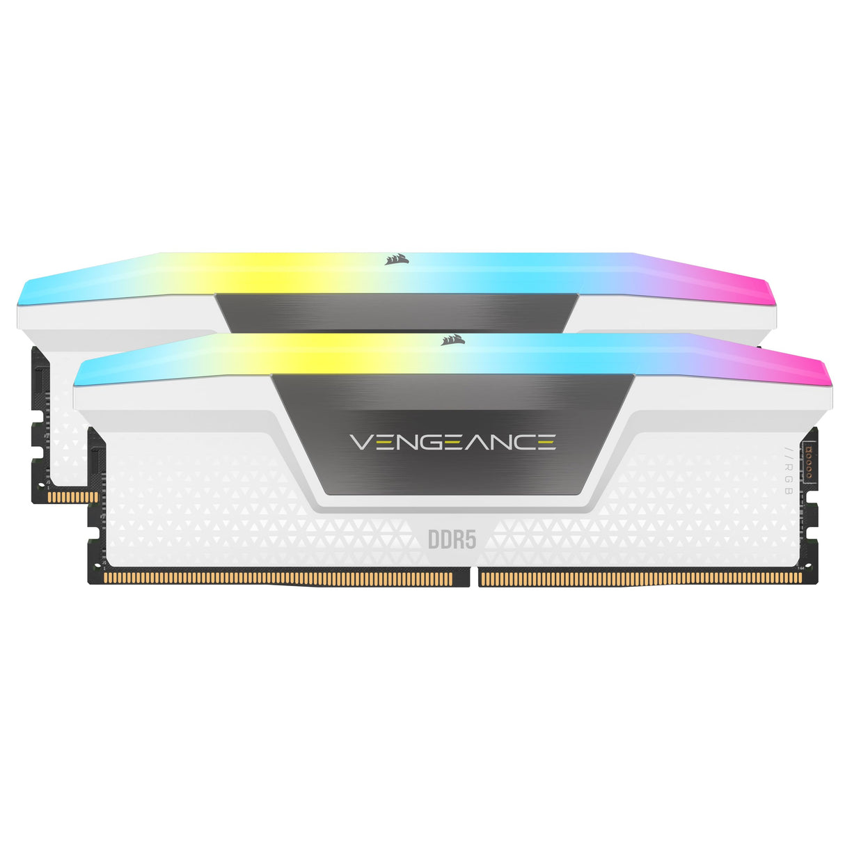 CORSAIR Vengeance RGB DDR5 RAM 64GB (2x32GB) 6000MHz CL30-36-36-76 1.4V AMD Expo & Intel XMP Memoria de Ordenador de Sobremesa - Blanco (CMH64GX5M2B6000Z30W)