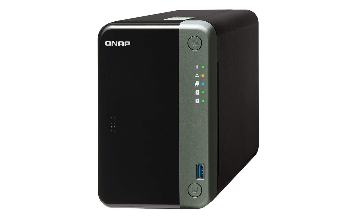 QNAP TS-253D-4G 4TB 2 Bay Solución NAS de Escritorio | Instalado con 2 x 2TB Western Digital Red Drives