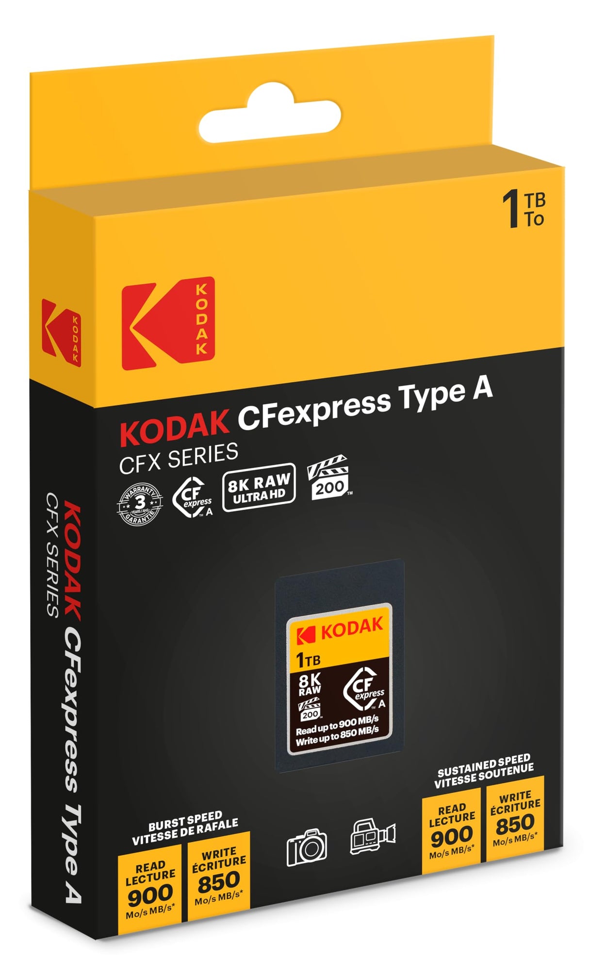 Kodak - Tarjeta CFexpress Tipo A 1TB - Alta Velocidad 1700MBps - Compatible con cámaras de Fotos y vídeo 8K/4K - 6 g - Almacenamiento fiable y rápido para Profesionales
