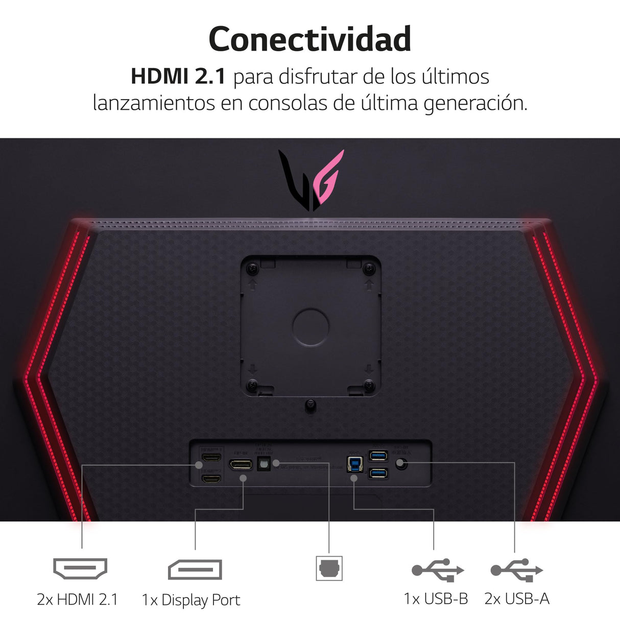 LG 45GR95QE-B - Monitor Gaming Ultragear (OLED: 3440x1400, 21:9, 200cd/m², 1.5M:1, 0.03ms, 240Hz, DCI-P3>90%, HDR10); diag. 113cm; HDMI, USB-A; NVIDIA G-Sync, AMD FreeSync Premium, Negro