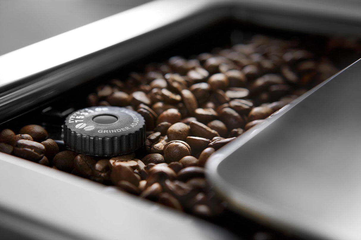 DeLonghi PrimaDonna Elite Experience Independiente Totalmente automática Máquina espresso Negro, Metálico - Cafetera (Granos de café, De café molido, Molinillo integrado)