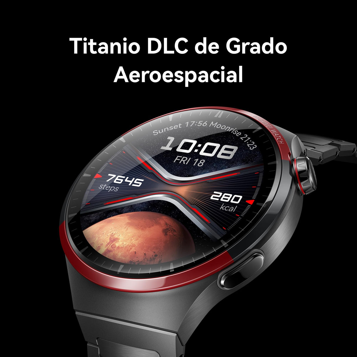 HUAWEI Watch 4 Pro Space Edition, Titanio DLC de Grado Aeroespacial, Resumen de Salud 2.0, Batería de hasta 21 días,Llamadas Móviles eSIM, Buceo Libre hasta 30 Metros, iOS & Android,Gris