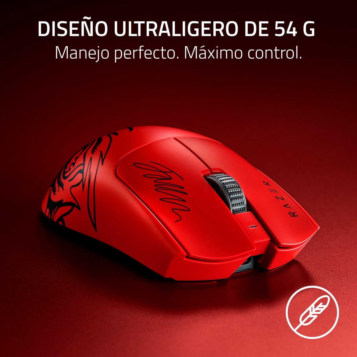 Razer Viper V3 Pro Faker Edition - Ratón inalámbrico Ultraligero Esports Gaming - 8k Hz HyperPolling (diseño Ligero de 54g, Sensor Focus Pro 35K dpi, HyperSpeed Wireless) Faker