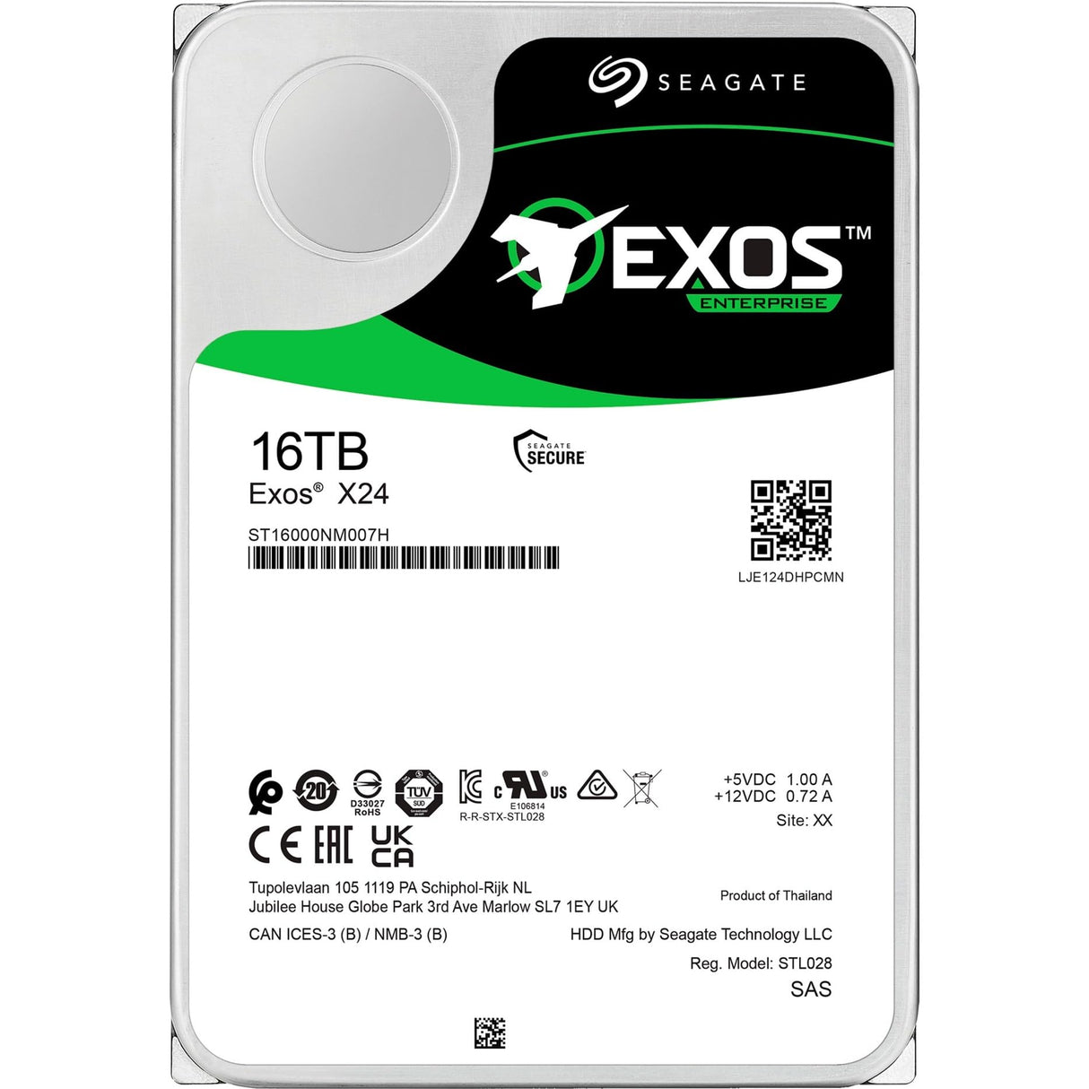 SEAGATE Exos X24 16To SAS 512e/4Kn
