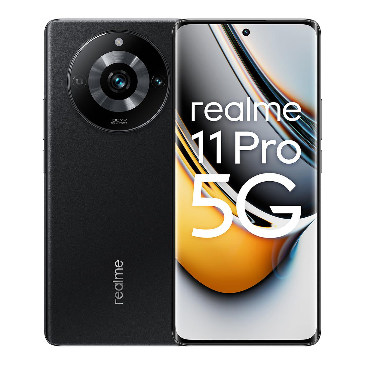 realme 11 Pro 5G 8+128GB Smartphone, Pantalla de visión curva de 120 Hz, Cámara ProLight OIS de 100 MP, Gran batería de 5000 mAh, Carga SUPERVOOC de 67 W, Negro astral, Versión española