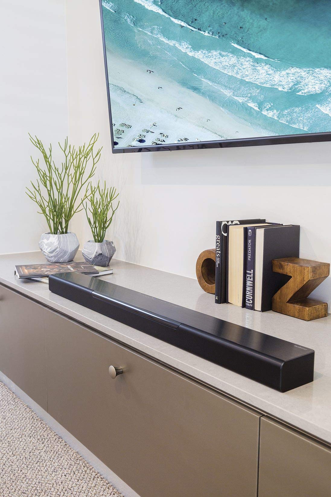 Yamaha MusicCast Bar 40 SW Sound Bar - Barra de Sonido Delgada con subwoofer inalámbrico, el complemento Sistema de Cine en casa, Compatible con Control de Voz Amazon Alexa, Color