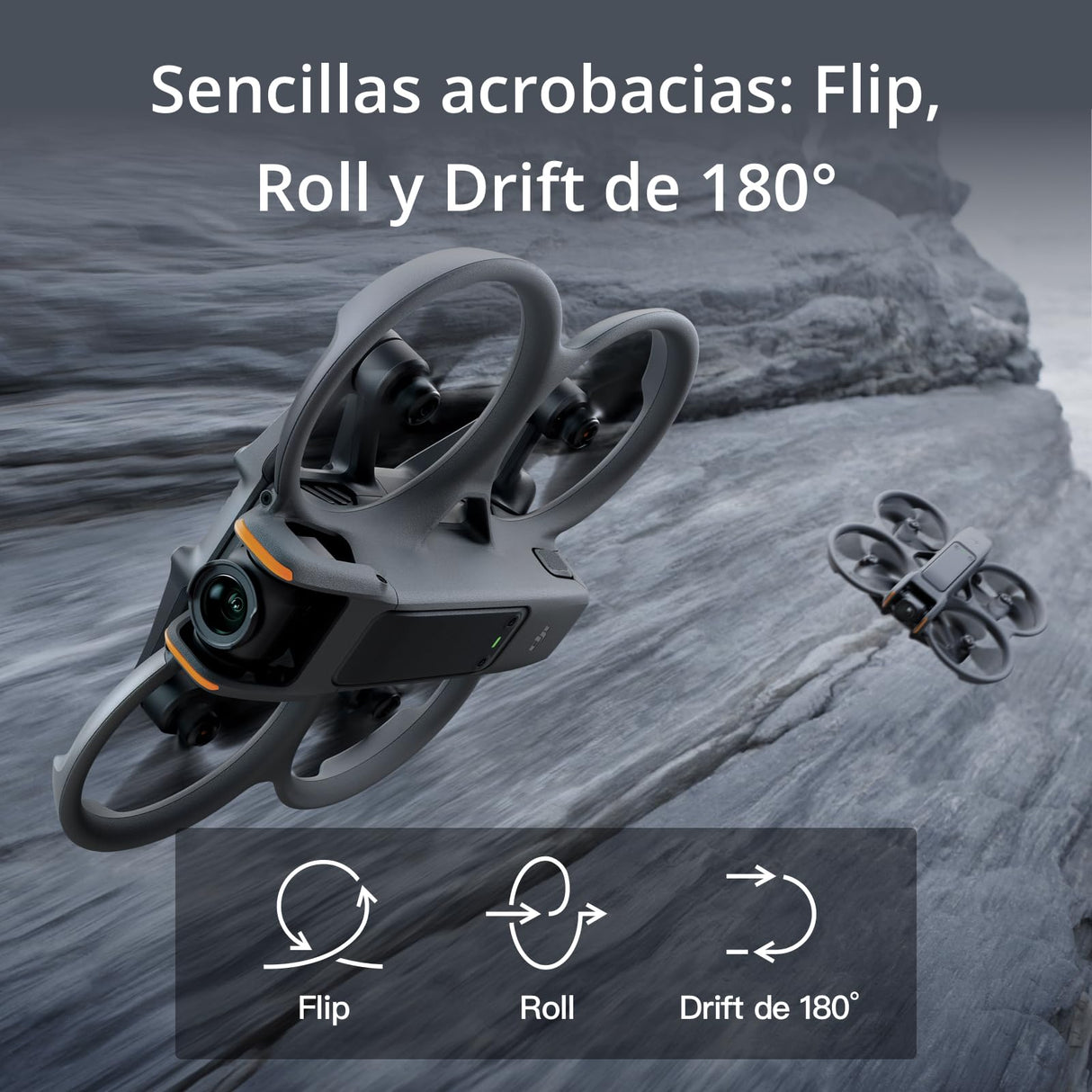 Pack DJI Avata 2 Vuela Más (3 baterías), dron FPV con cámara 4K, Acrobacias con un Toque, Protector de hélices Integrado, dron con cámara con Goggles 3 y RC Motion 3