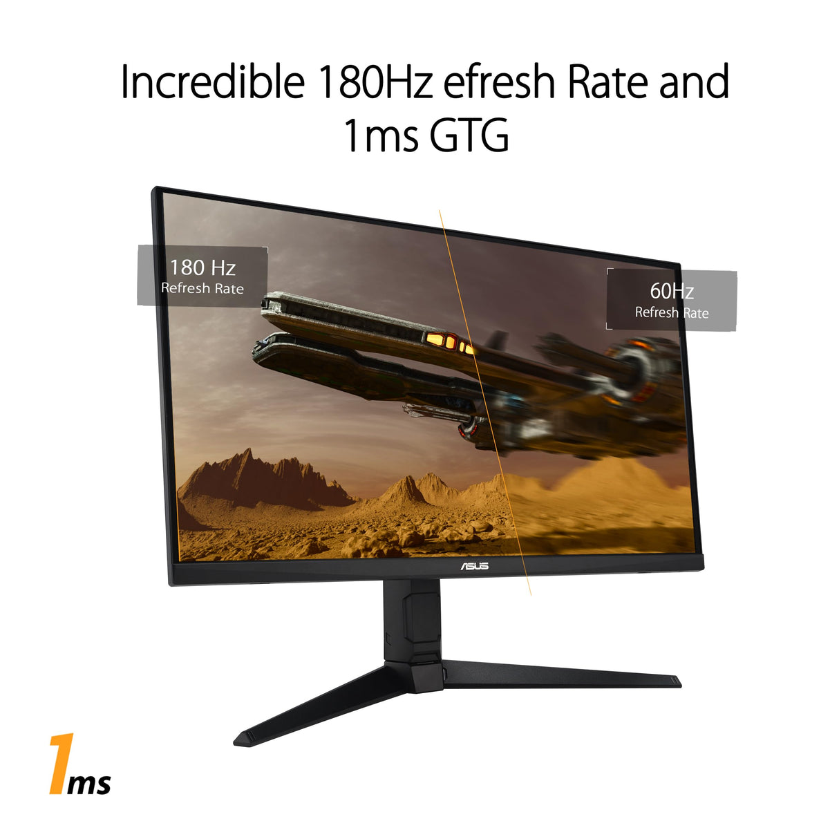 TUF Gaming VG279QL3A - Monitor Gaming de 27 Pulgadas, Full HD (1920x1080), 180 Hz, Fast IPS, ELMB, 1 ms (GTG), FreeSync Premium, G-Sync, Variable Overdrive, 99% sRGB, Altura Regulable