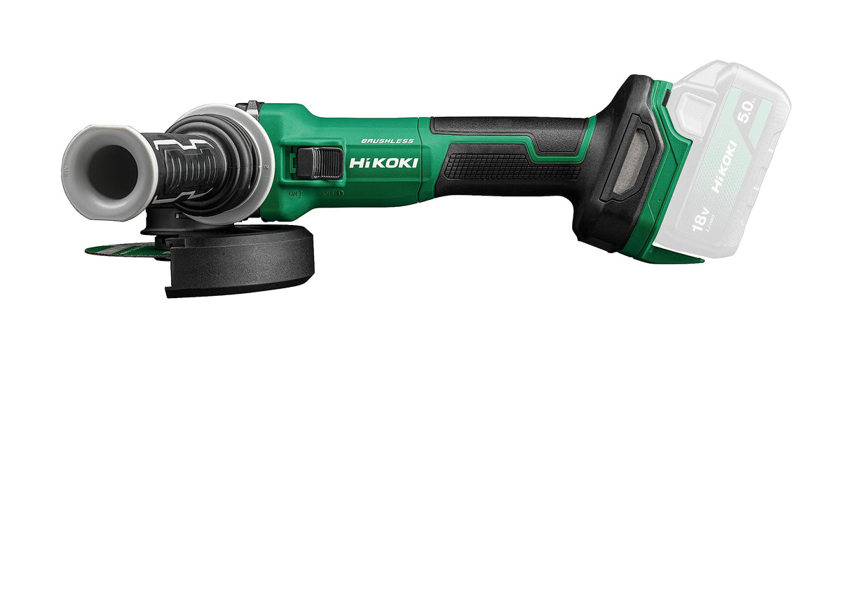 HiKOKI Akku-Winkelschleifer G1812DE (18V, 115 mm, Brushless, M14, Spindelarretierung, Soft-Start, Zubehör, ohne Akku und Ladegerät)