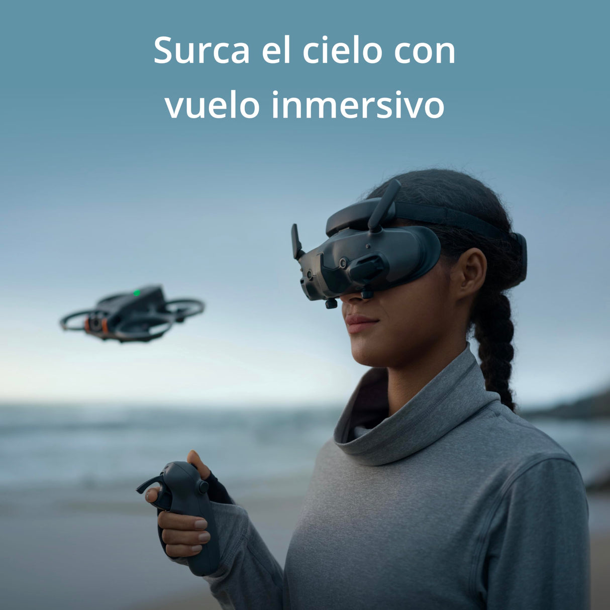 DJI Goggles 3, Gafas FPV con increíbles Pantallas Micro-OLED, Experiencia de Vuelo inmersiva, transmisión de vídeo HD O4, dioptrías Regulables, Streaming inalámbrico, Gafas para Drones