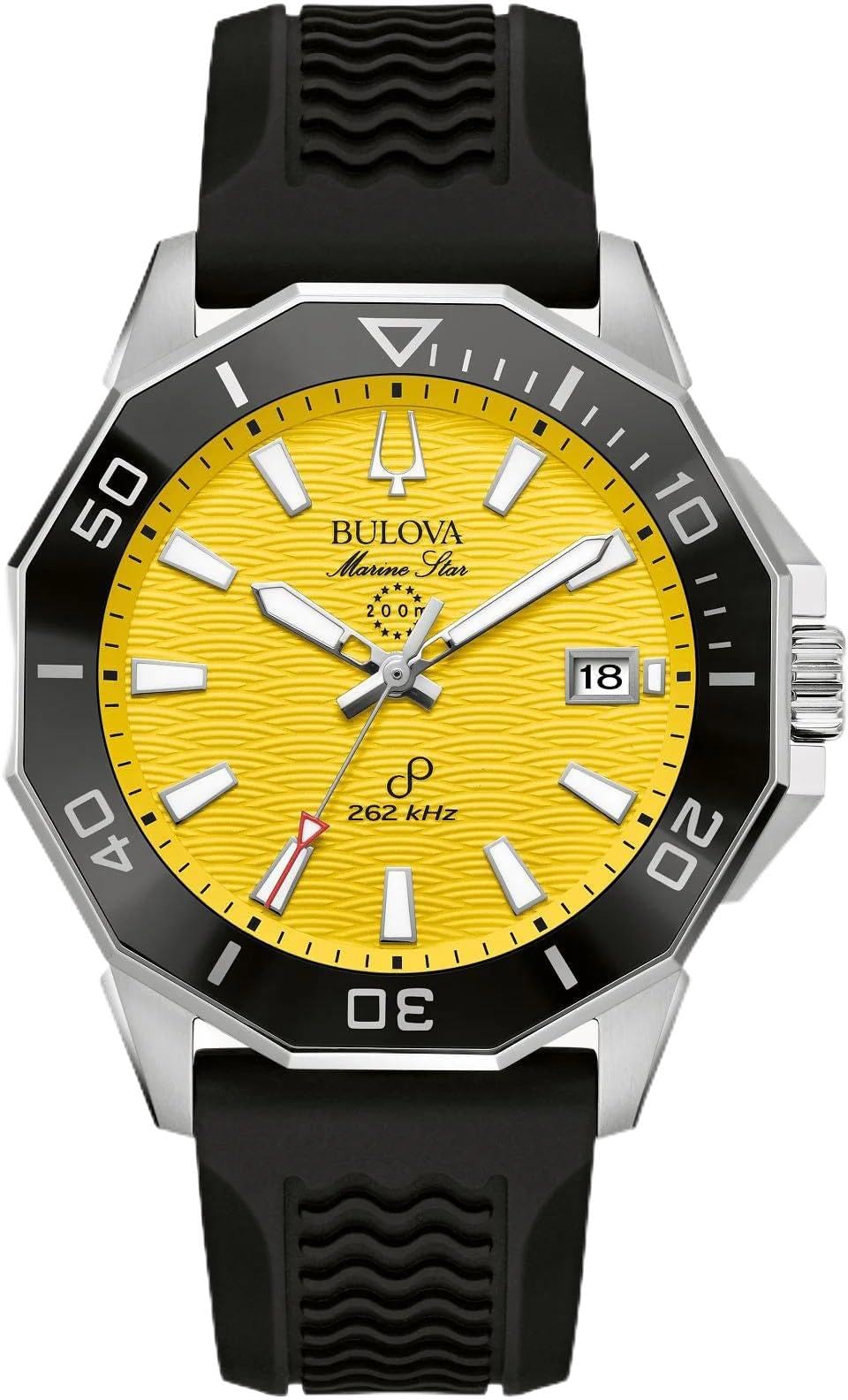 Bulova Reloj Analógico para para Hombre de Cuarzo con Correa en Silicona 96B431