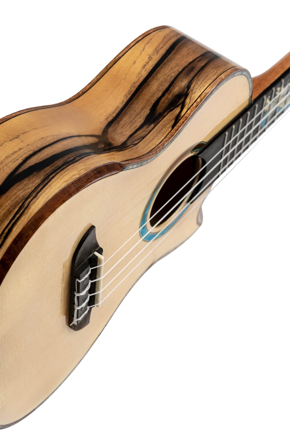 Ortega Guitars, Ukelele acústico eléctrico de 4 cuerdas para habitación privada Elite Series con bolsa, derecha, (EAGLESUITE-U)