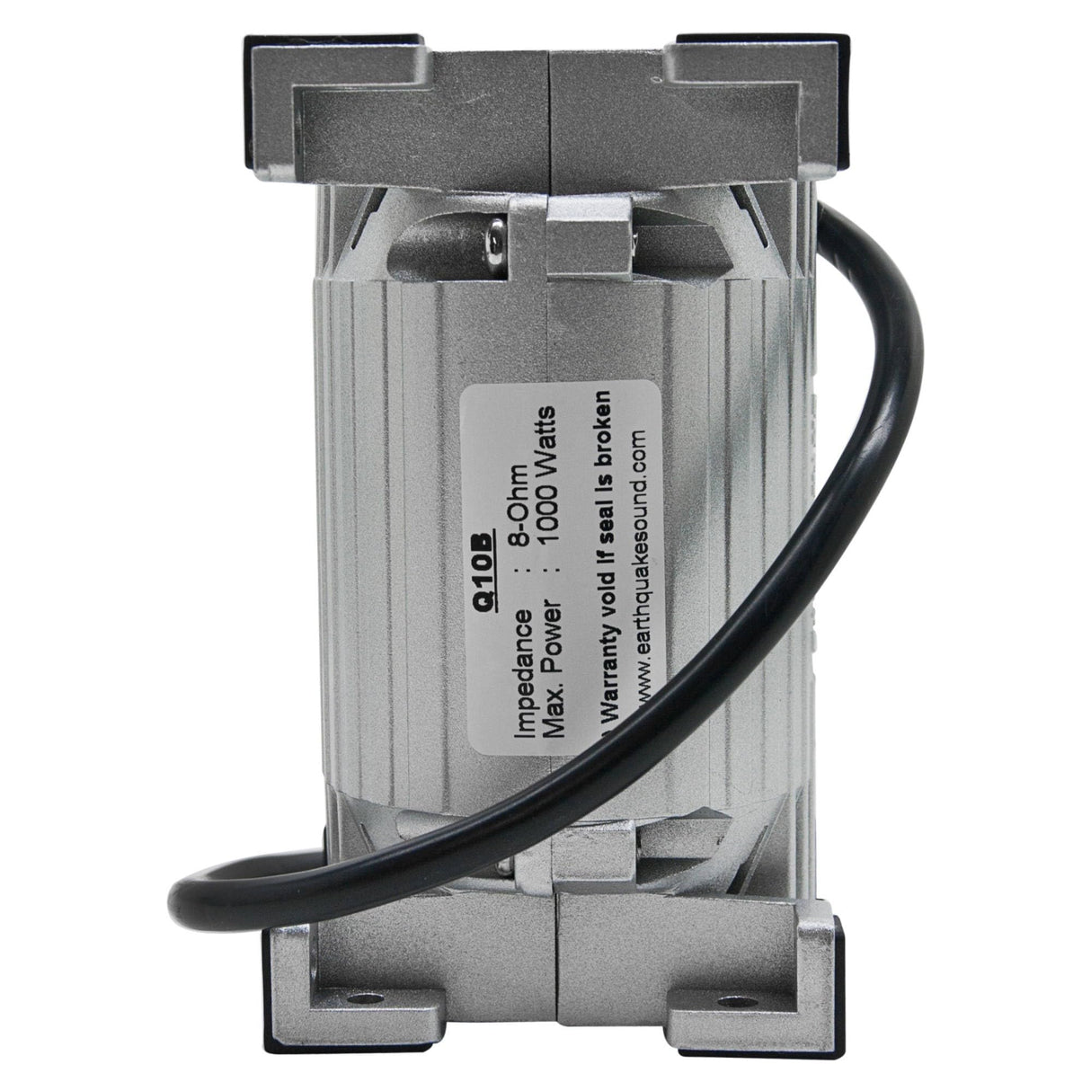 EARTHQUAKE Sound Transductor táctil Q10B de 1000 vatios para Cine en casa y Jugadores, Soporte multimontaje/+ (8 ohmios), Plata