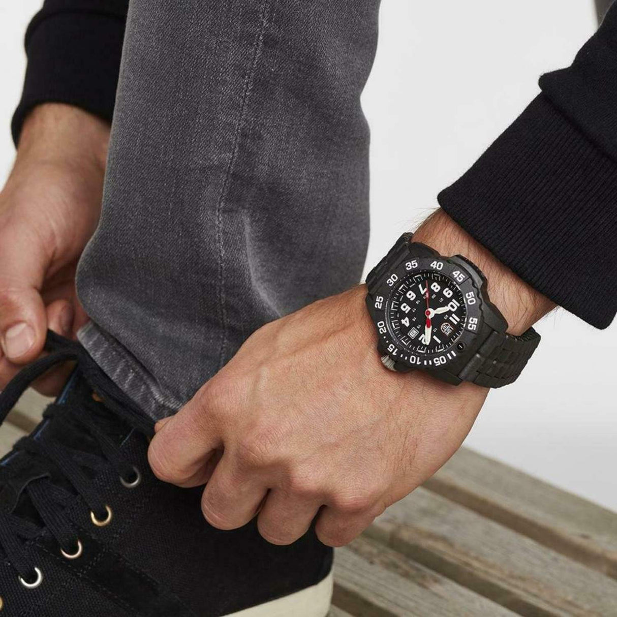 Luminox Reloj Analógico para Hombre de Cuarzo con Correa en Fibra de Carbono XS.3502.L