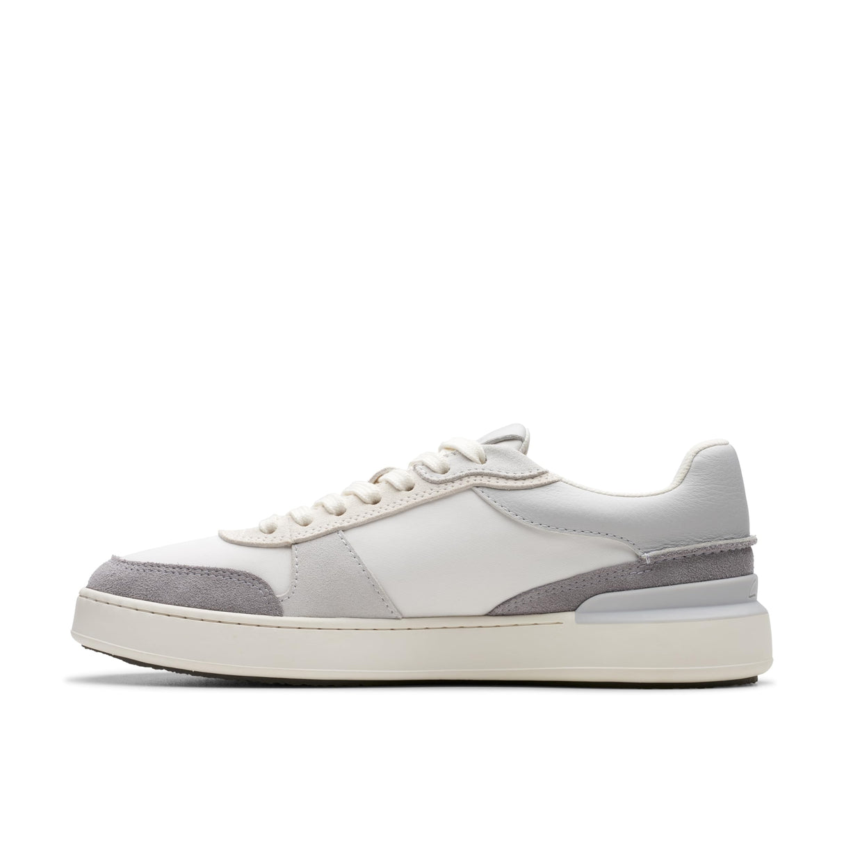 Clarks Men's Courtlite Race Sneaker, Light Grey Combi, 42.5 EU