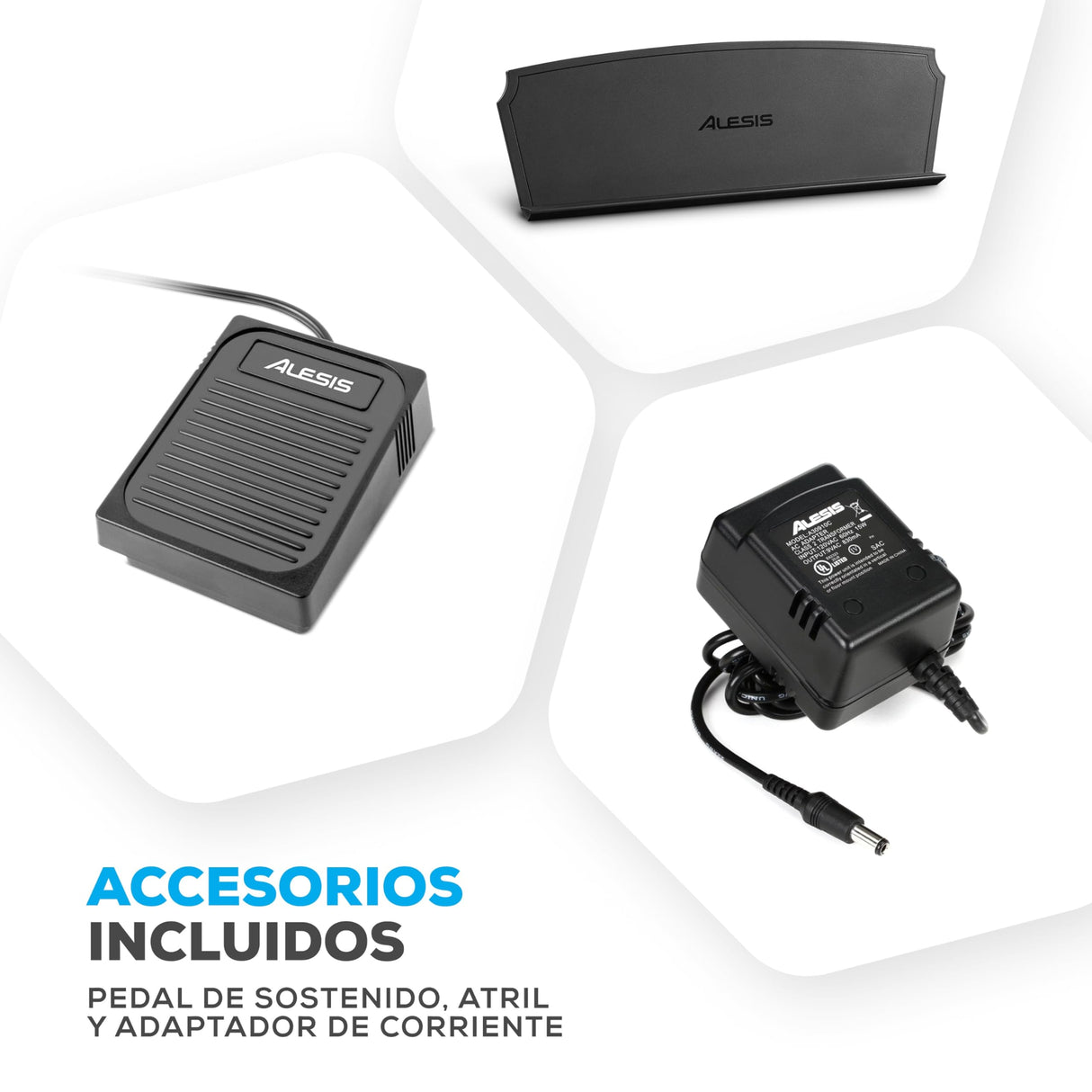 Alesis Recital Grand Piano Eléctrico 88 Teclas Contrapesadas de Acción Martillo con Altavoces, Lecciones de Piano, Metrónomo y 16 Kits de Sonidos